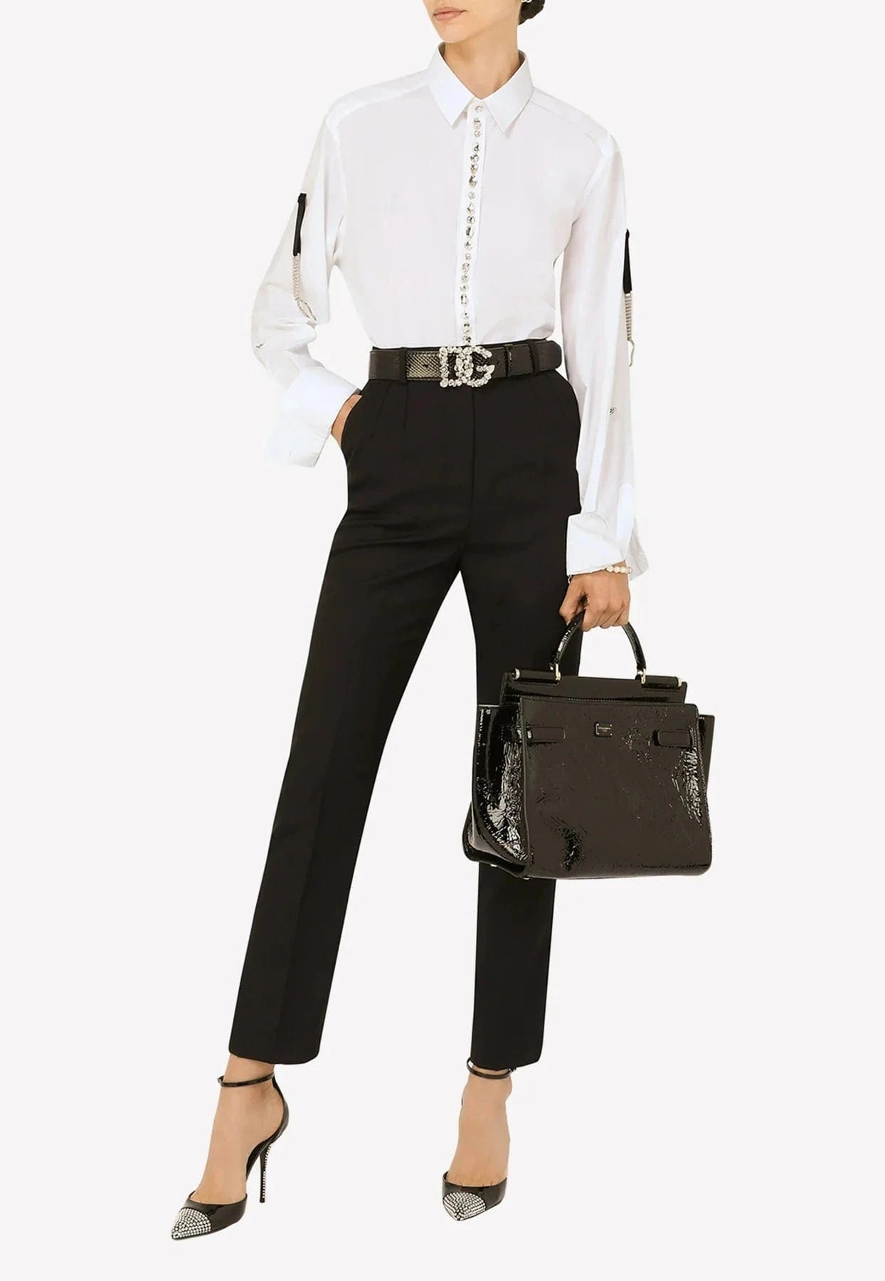 Dolce & Gabbana Crystal-Embellished Cotton Shirt