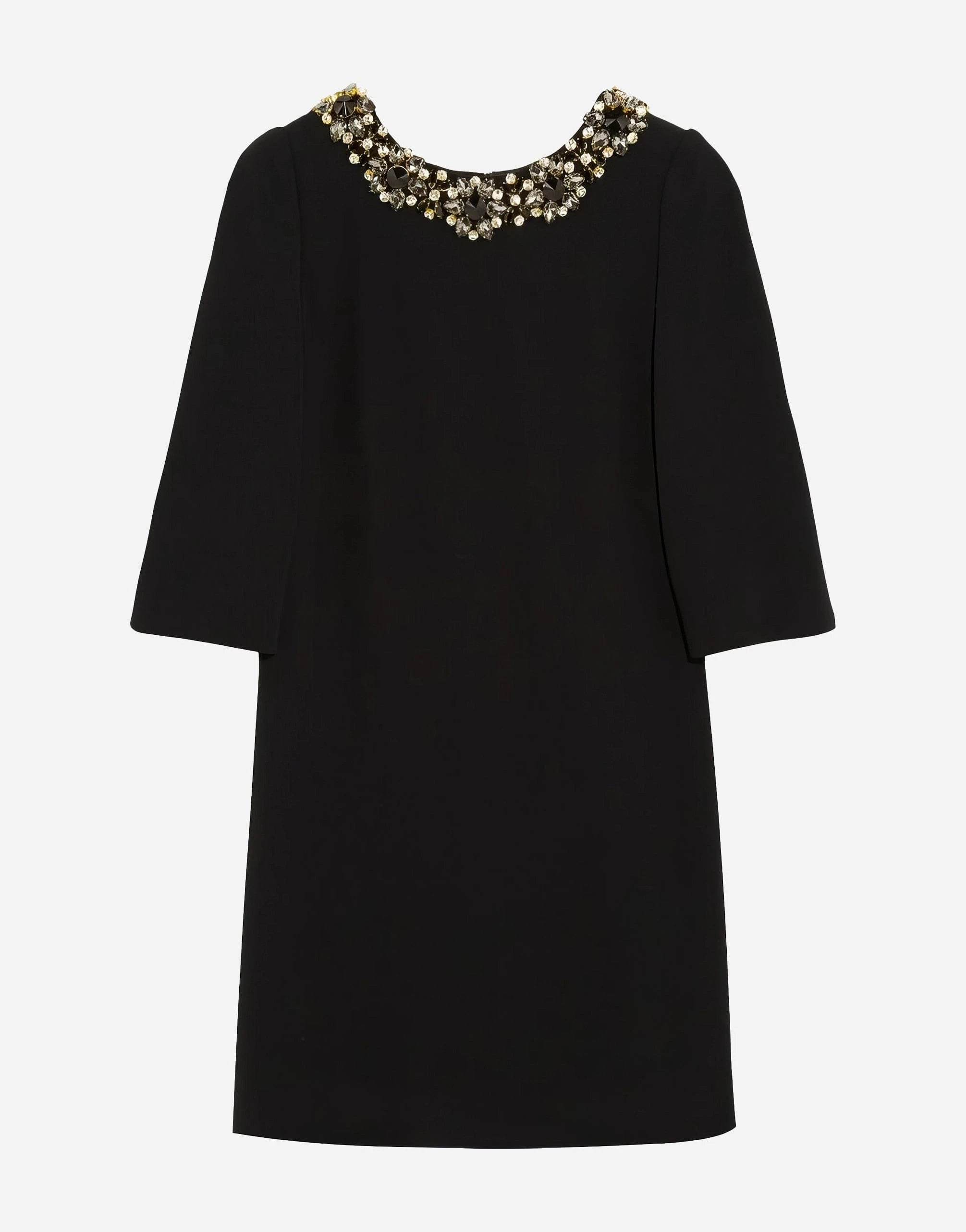 Dolce & Gabbana Crystal-Embellished Crepe Mini Dress