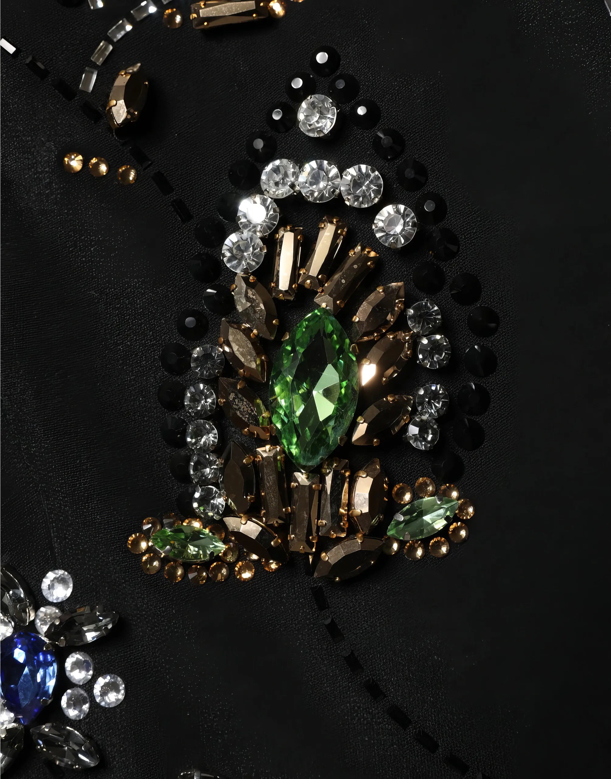 Dolce & Gabbana Crystal Embellished Floral Mini Dress