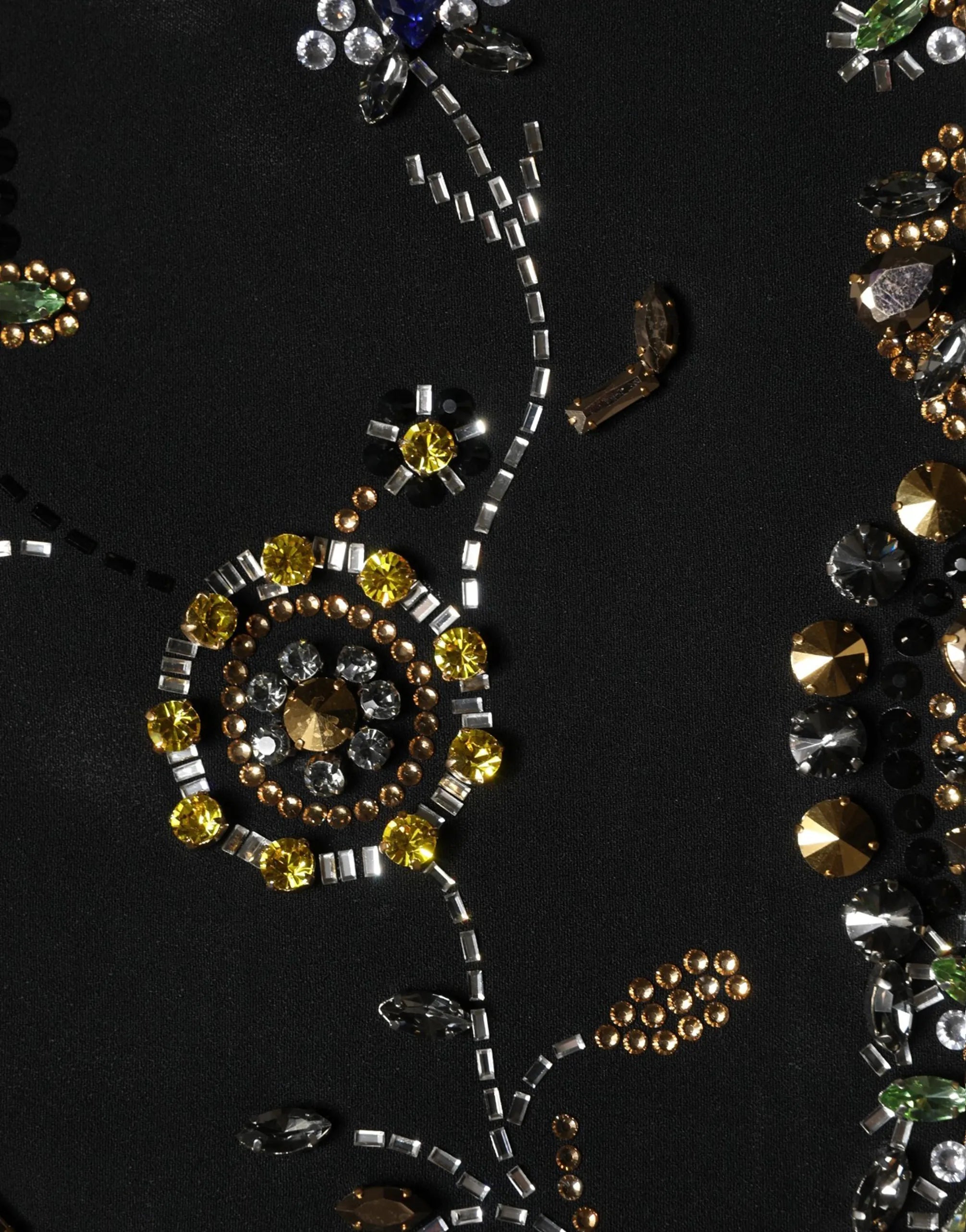 Dolce & Gabbana Crystal Embellished Floral Mini Dress