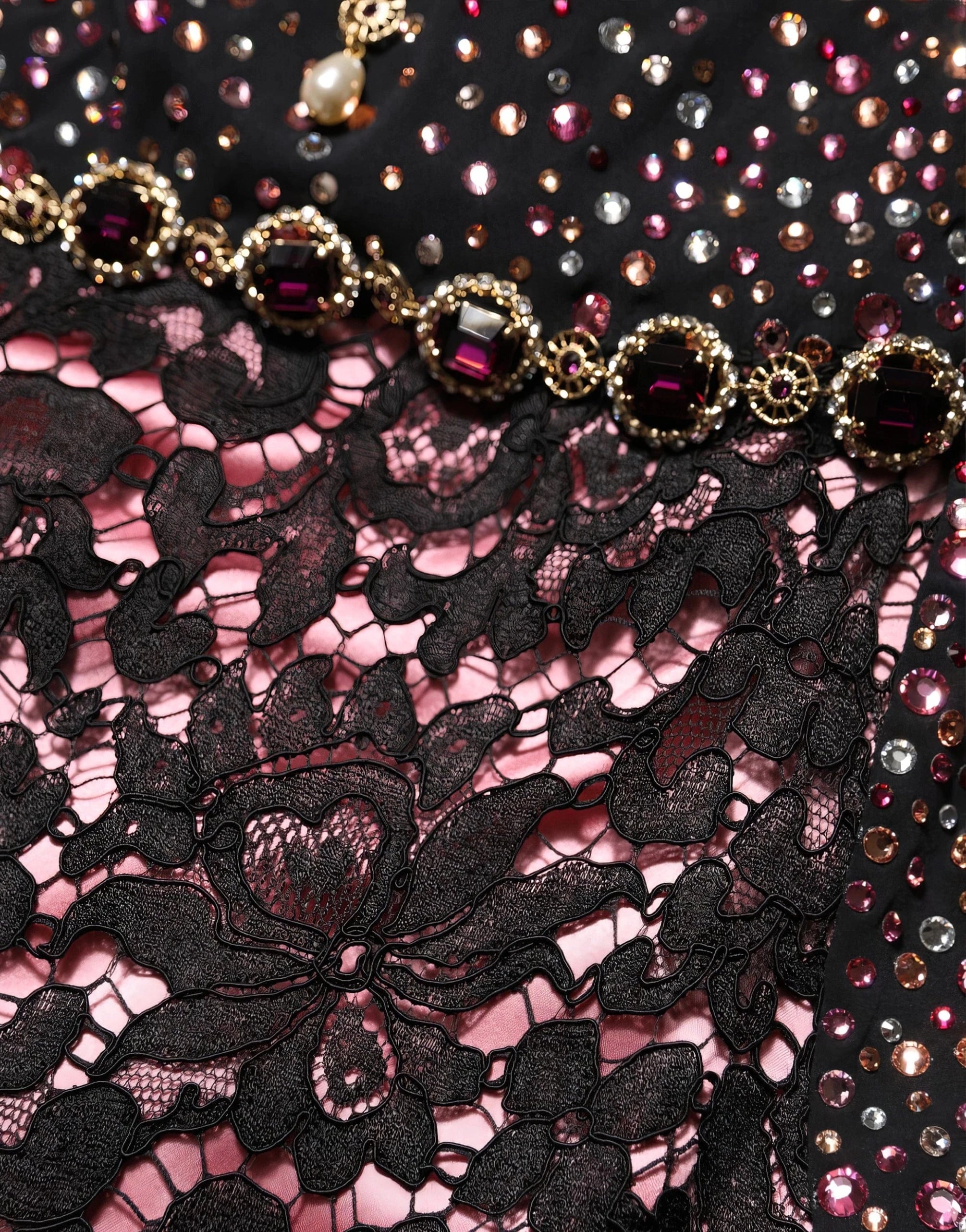 Dolce & Gabbana Crystal-Embellished Lace Mermaid Gown