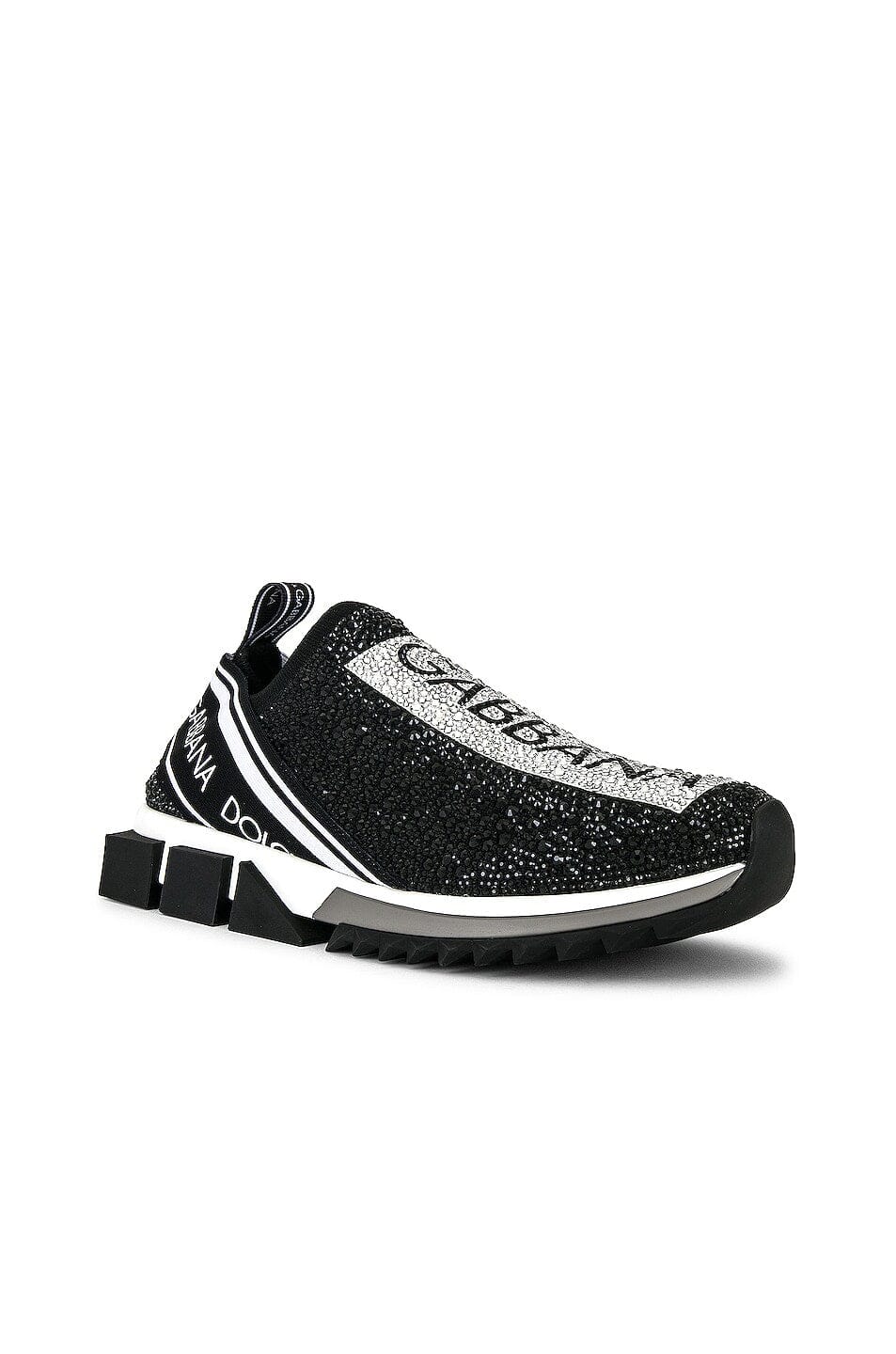 Dolce & Gabbana Crystal-Embellished Logotape Sorrento Sneakers