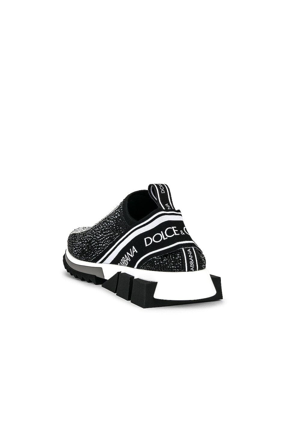 Dolce & Gabbana Crystal-Embellished Logotape Sorrento Sneakers