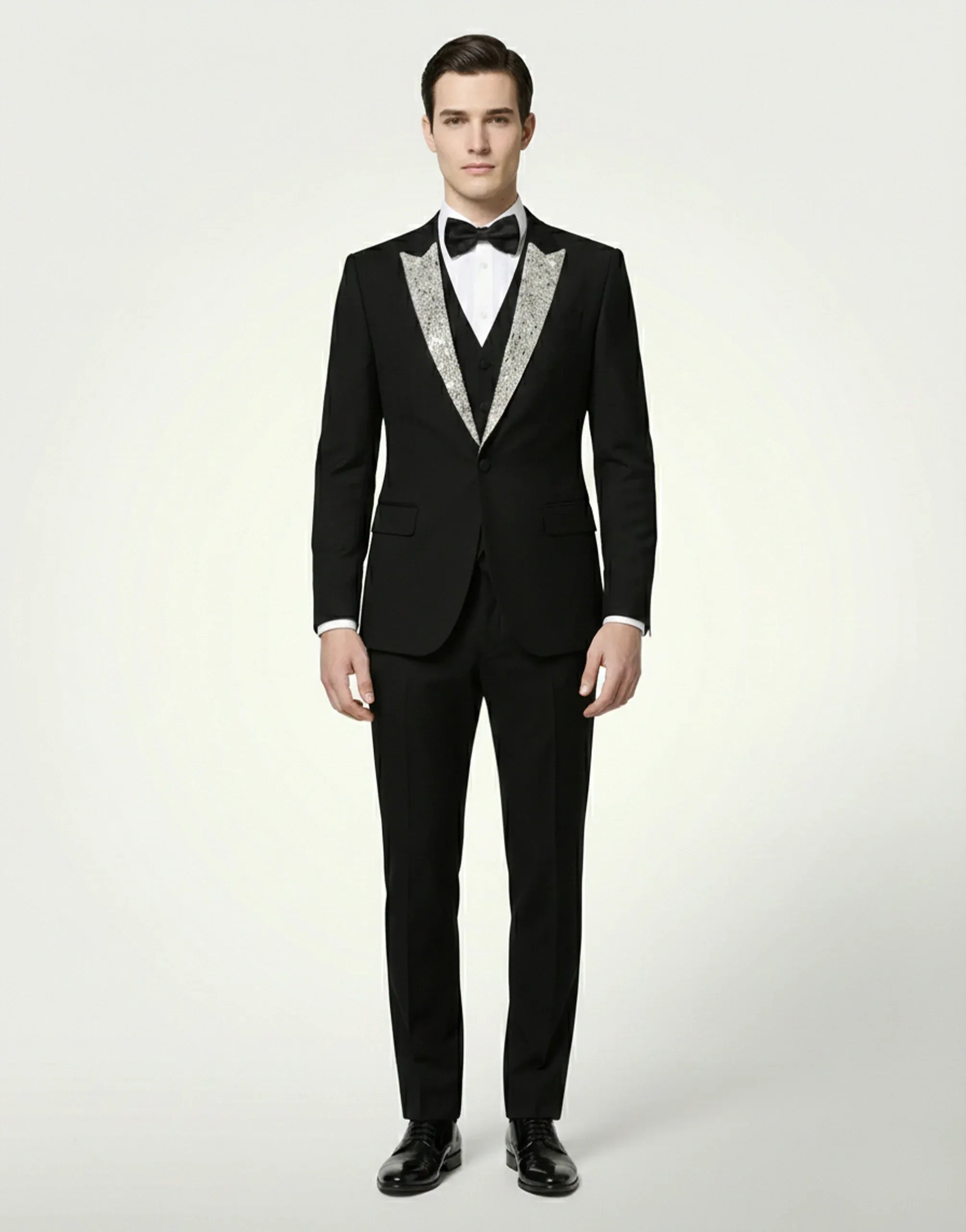 Dolce & Gabbana Crystal-Embellished Martini-Fit Three-Piece Suit