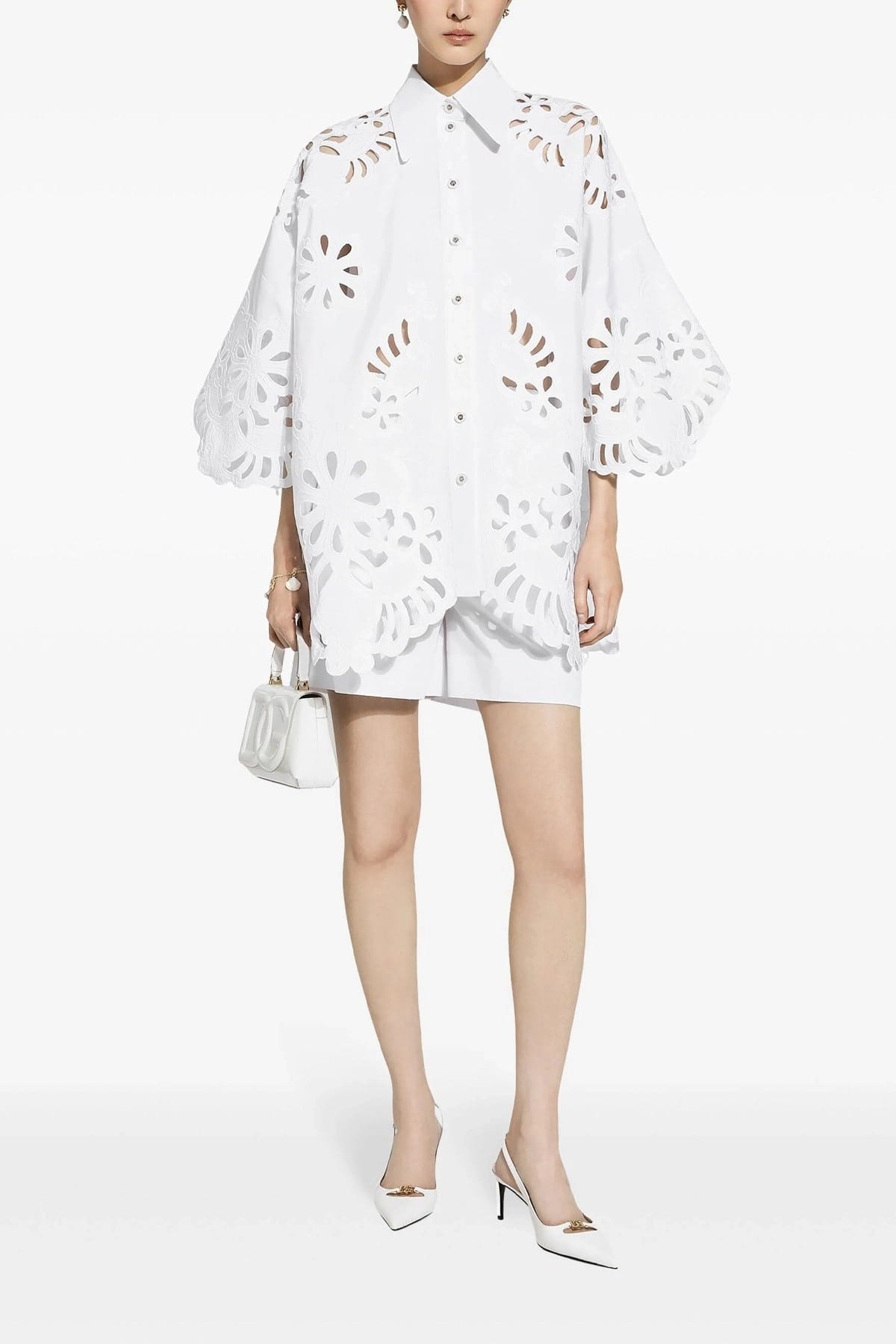 Dolce & Gabbana Cut-Out Embroidery Shirt - alternate view