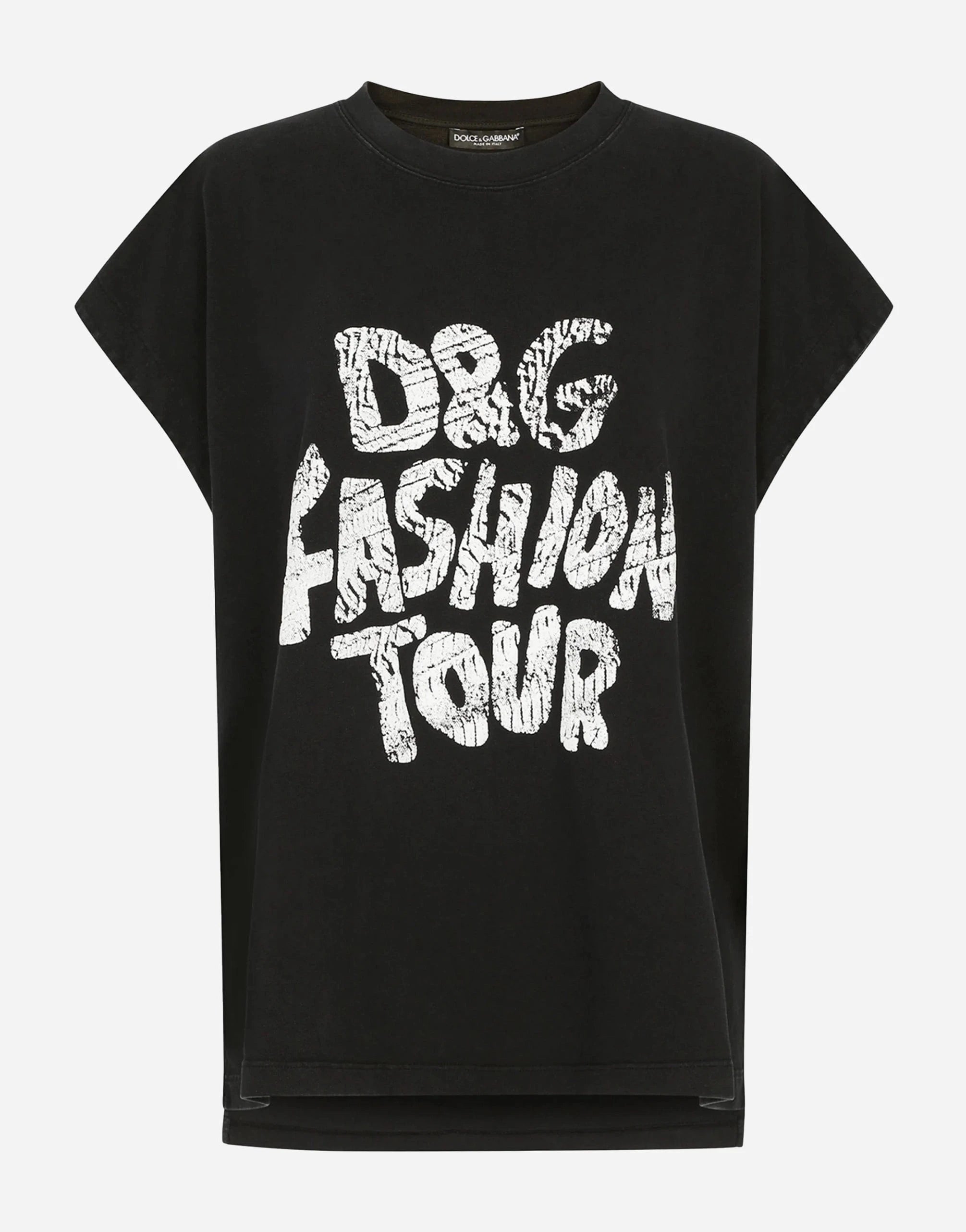 Dolce & Gabbana D&G Fashion Tour Print T-Shirt
