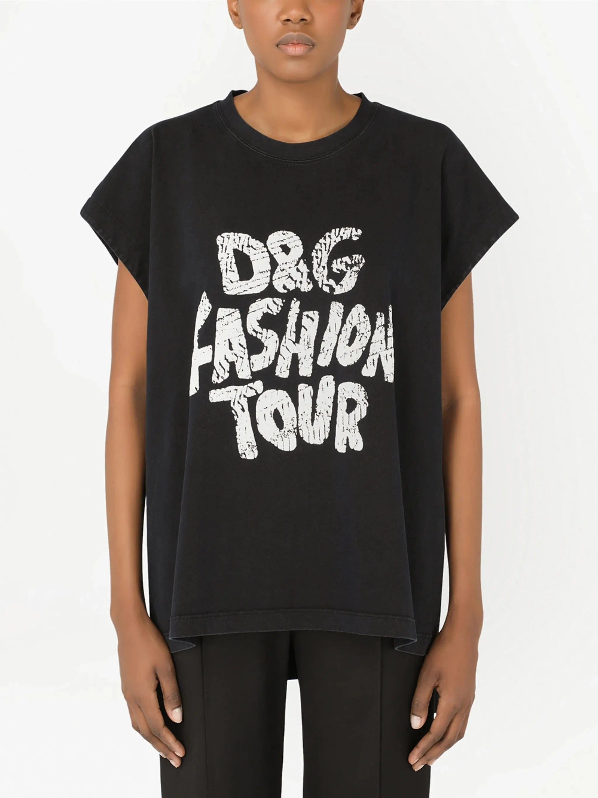 Dolce & Gabbana D&G Fashion Tour Print T-Shirt