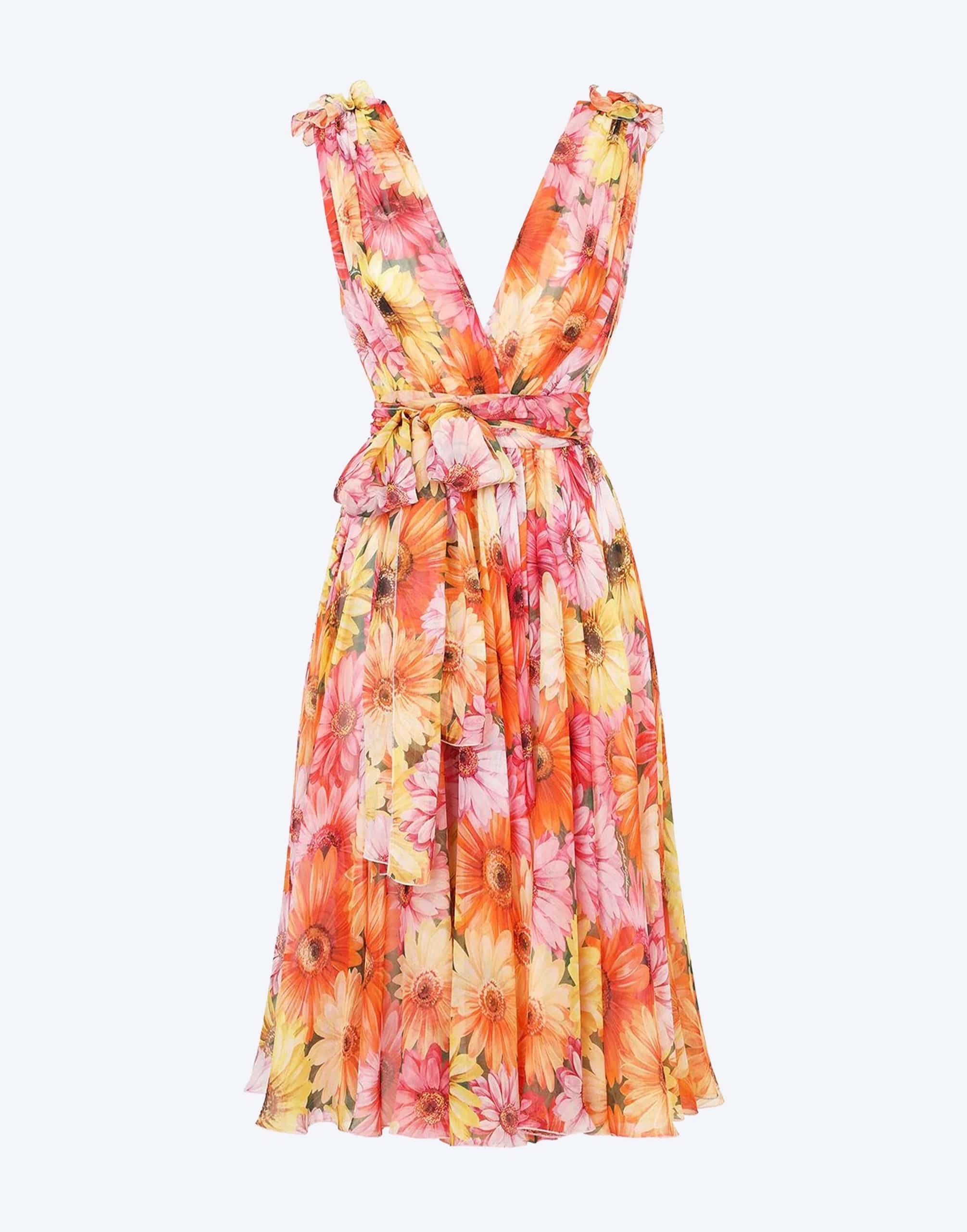 Dolce & Gabbana Daisy Print Chiffon Dress