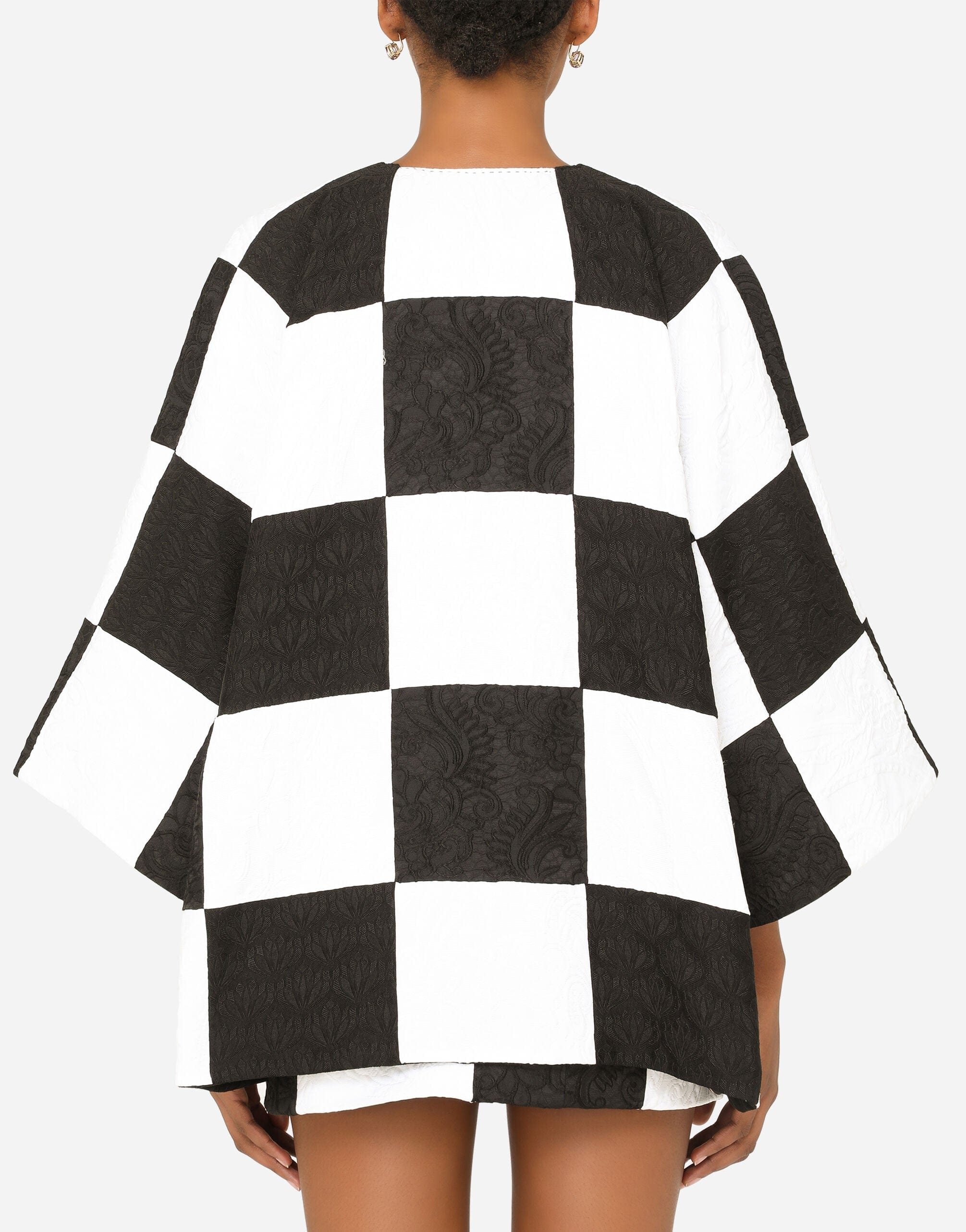 Dolce & Gabbana Damier Patchwork Jacquard Blazer