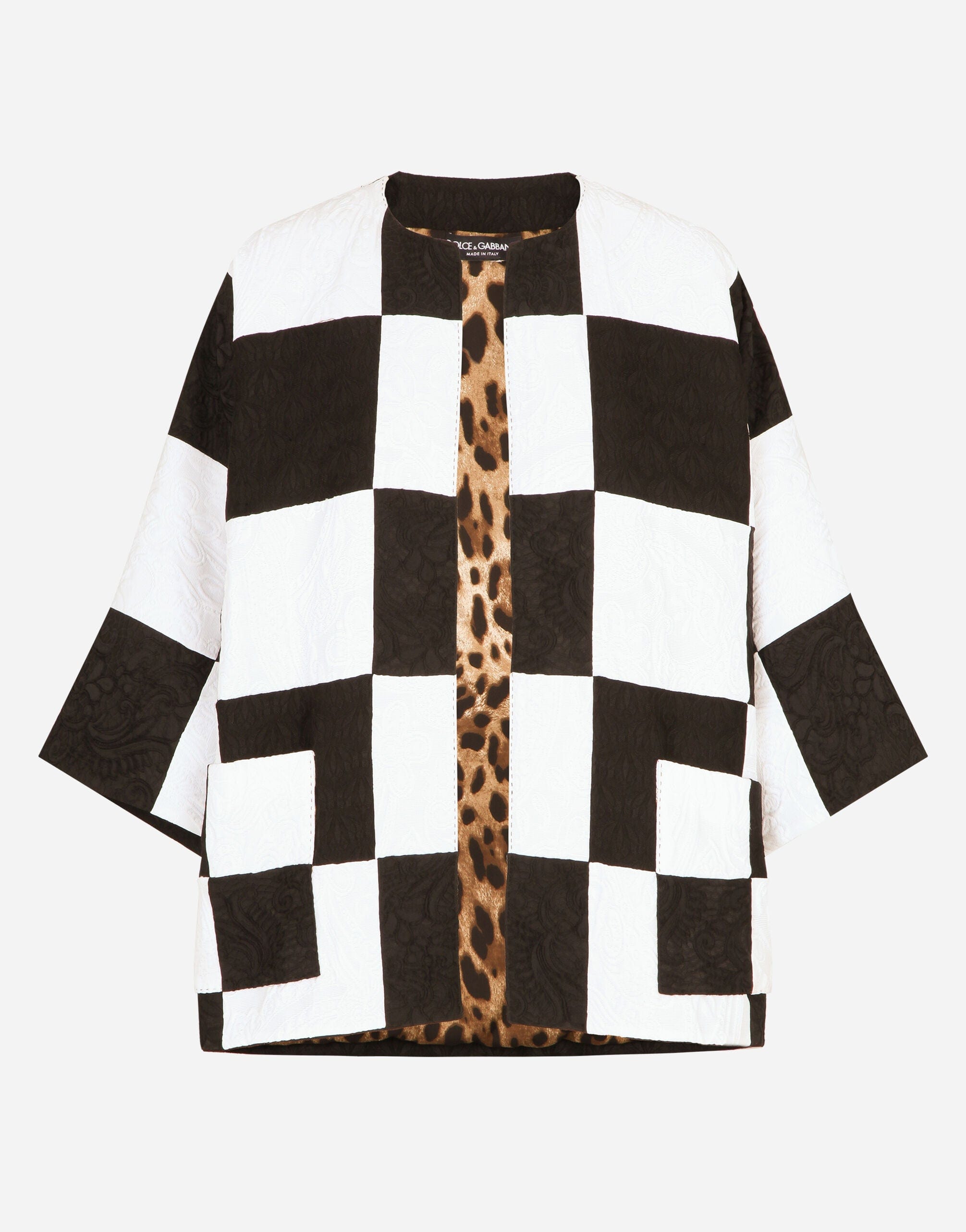 Dolce & Gabbana Damier Patchwork Jacquard Blazer