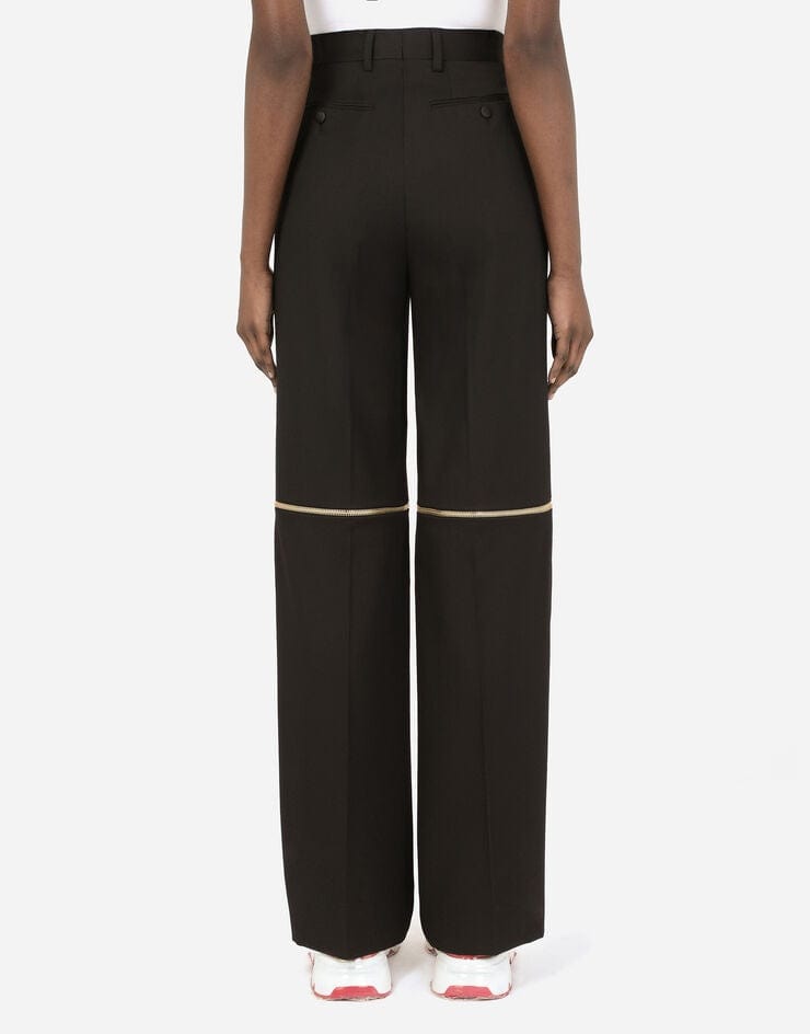 Dolce & Gabbana Darts And Zipper Gabardine Trousers