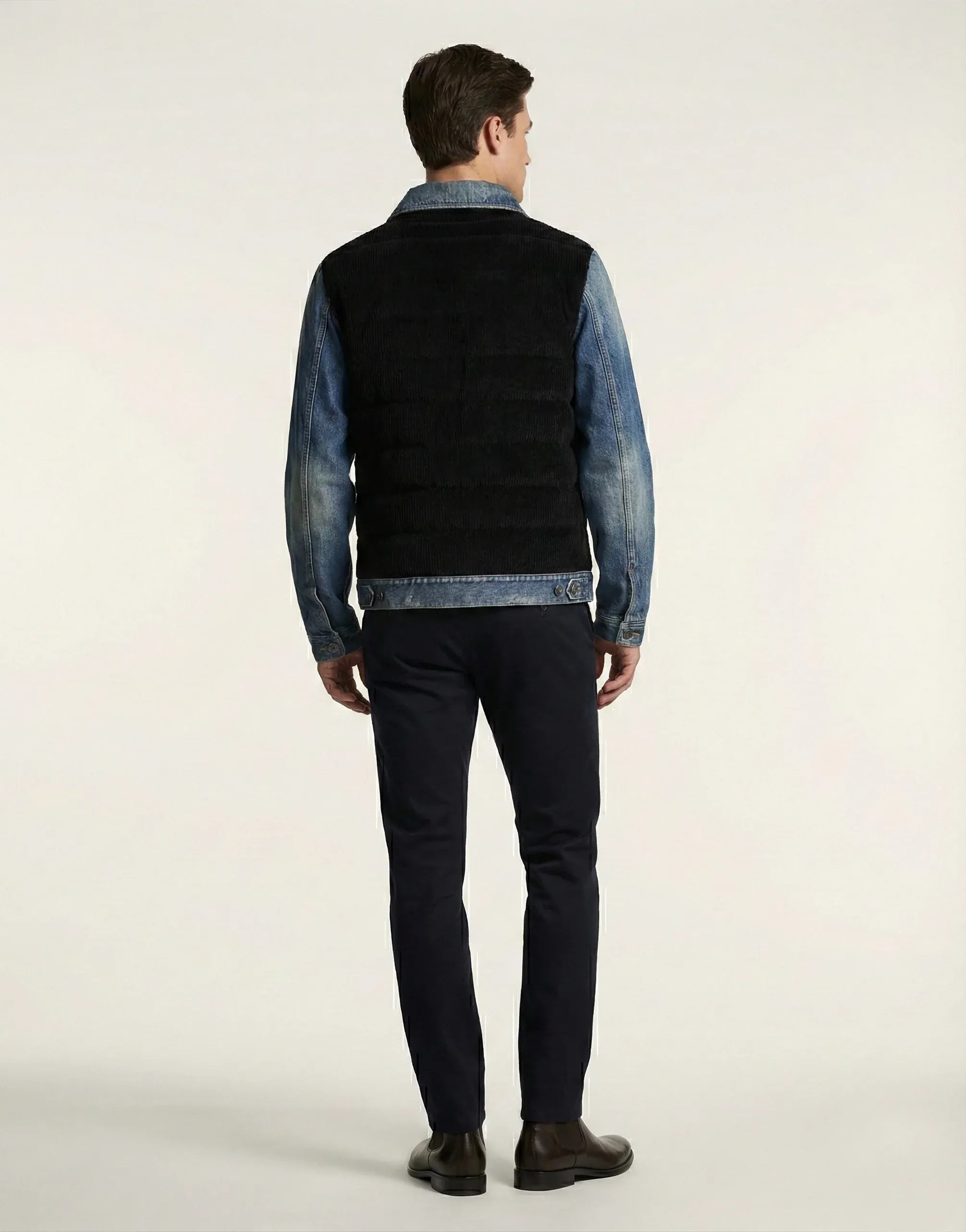 Dolce & Gabbana Denim-Panelled Corduroy Jacket