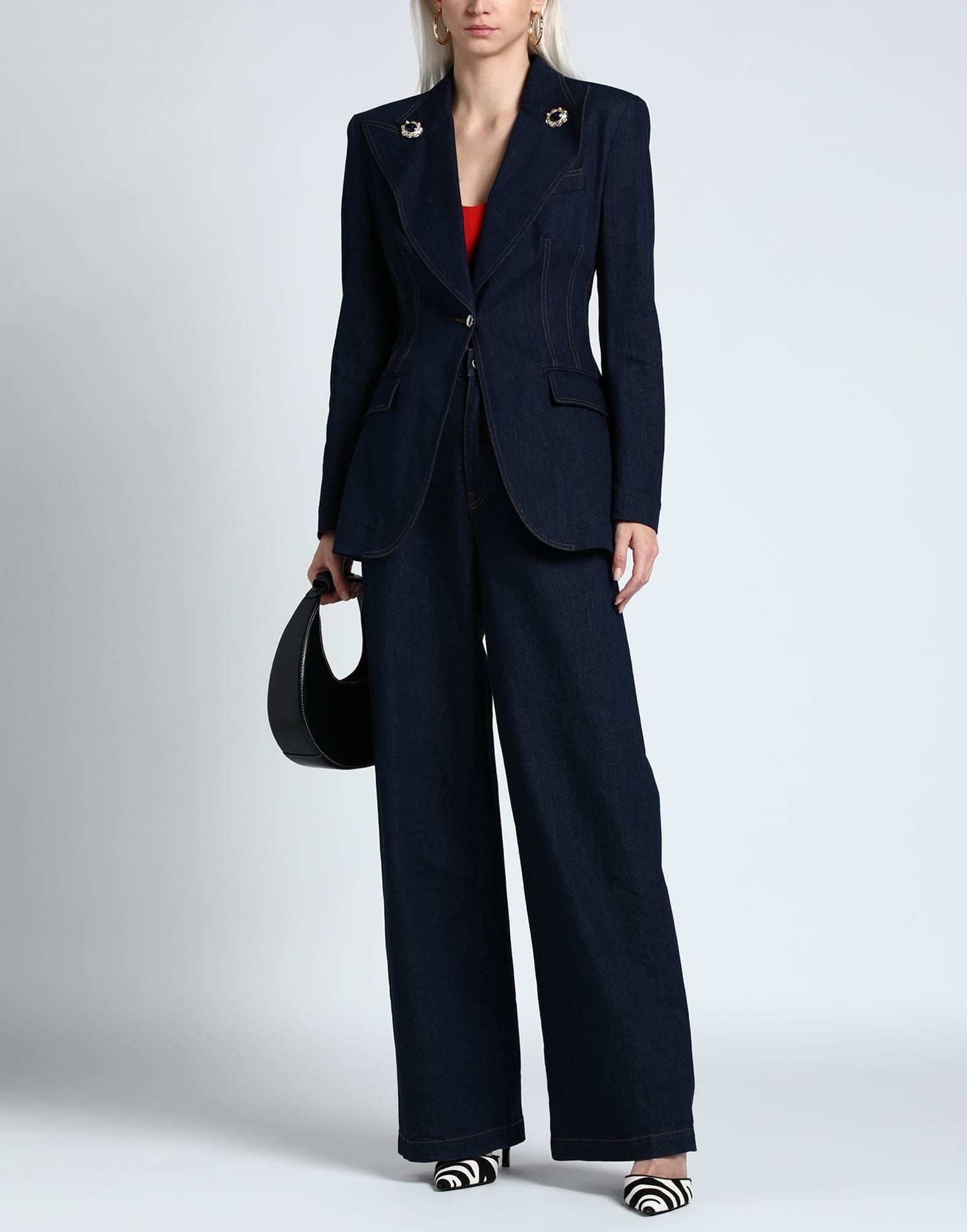 Blazer de Alfaiataria em Jeans - alternate view
