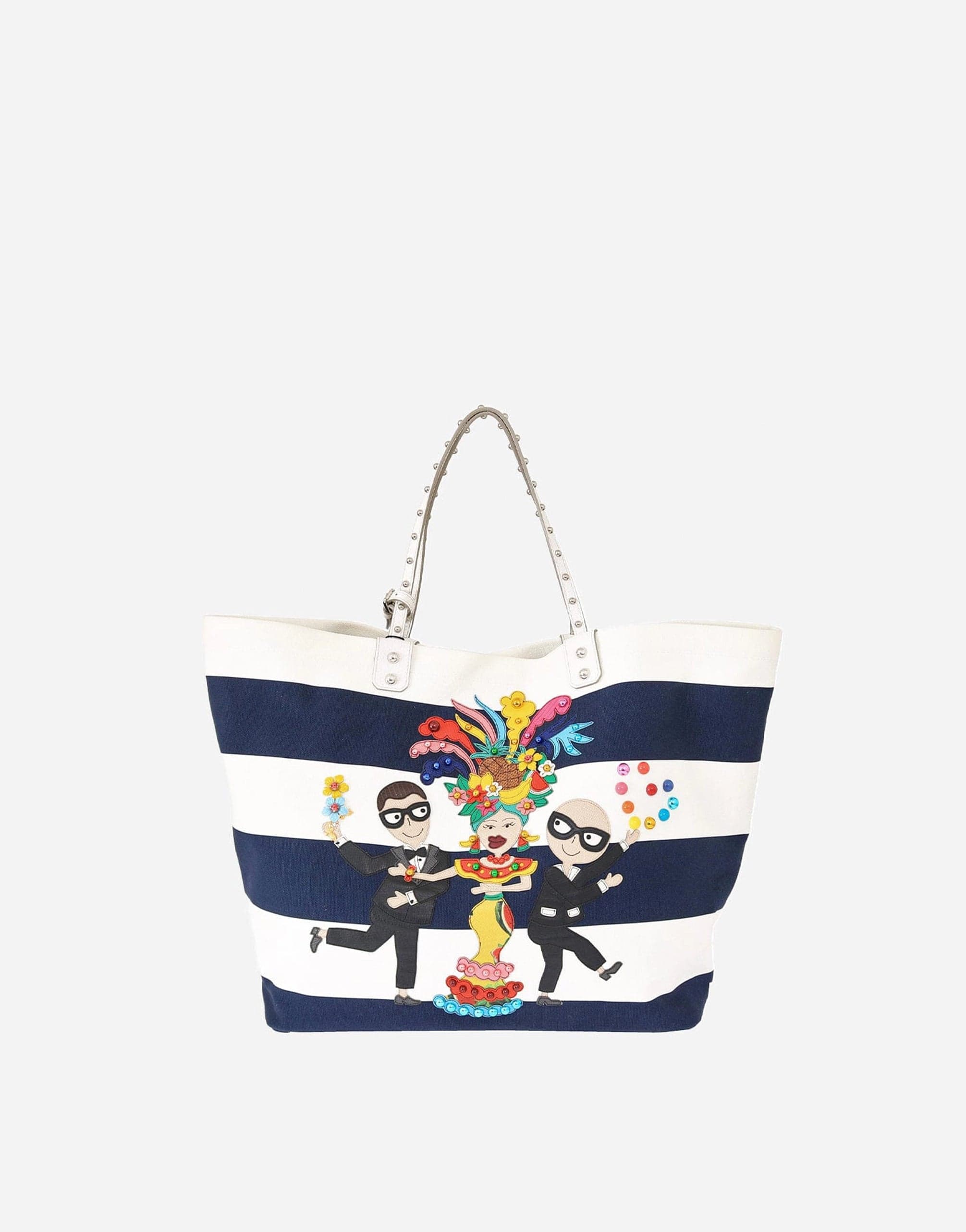 Dolce & Gabbana Designer's Patch Beatrice Shopping Bag