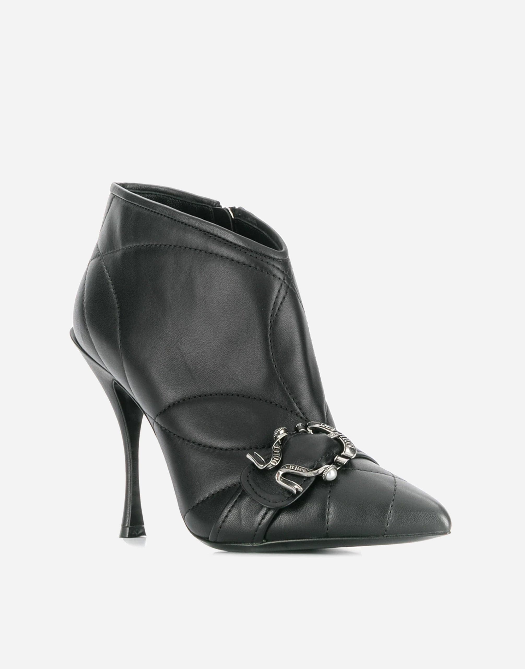 Dolce & Gabbana Devotion Quilted Buckled Booties
