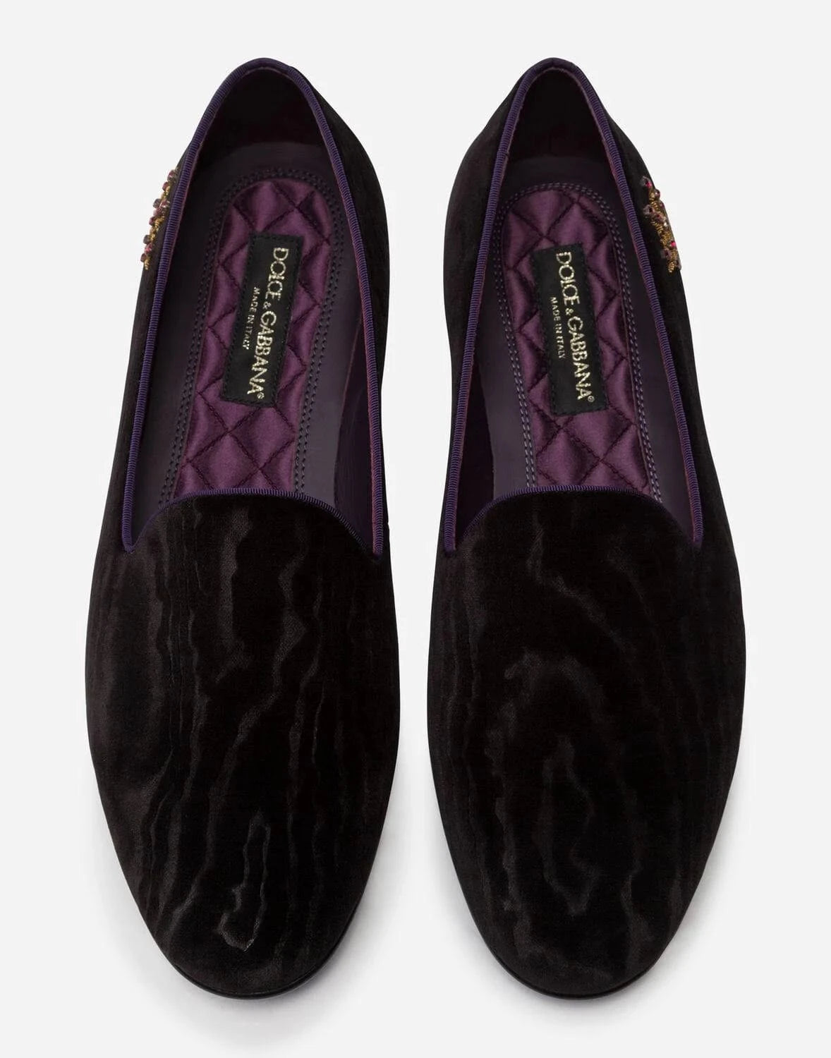 Dolce & Gabbana DG Crown Embroidery Loafers
