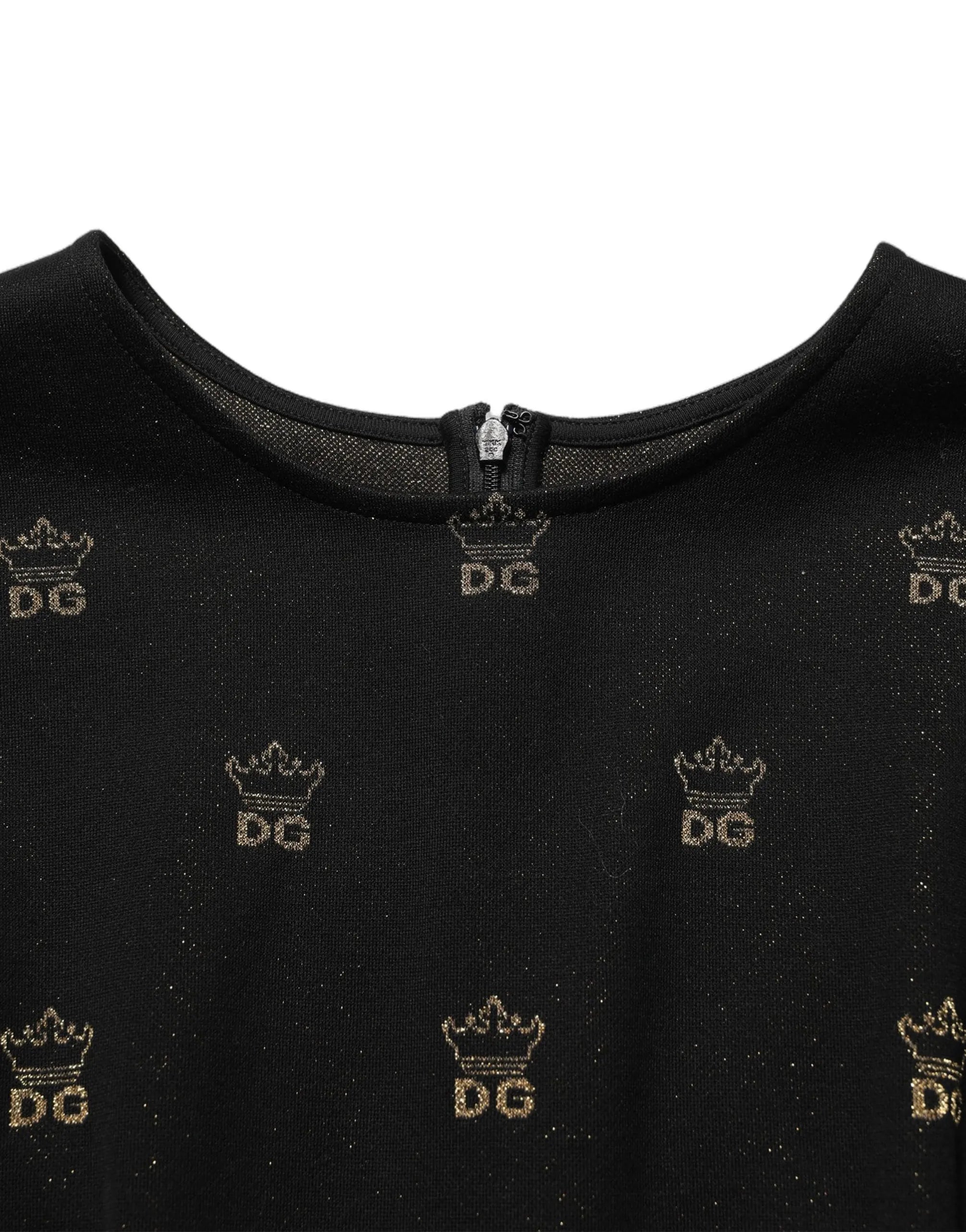 Dolce & Gabbana DG Crown Monogram Short-Sleeve Knit Dress
