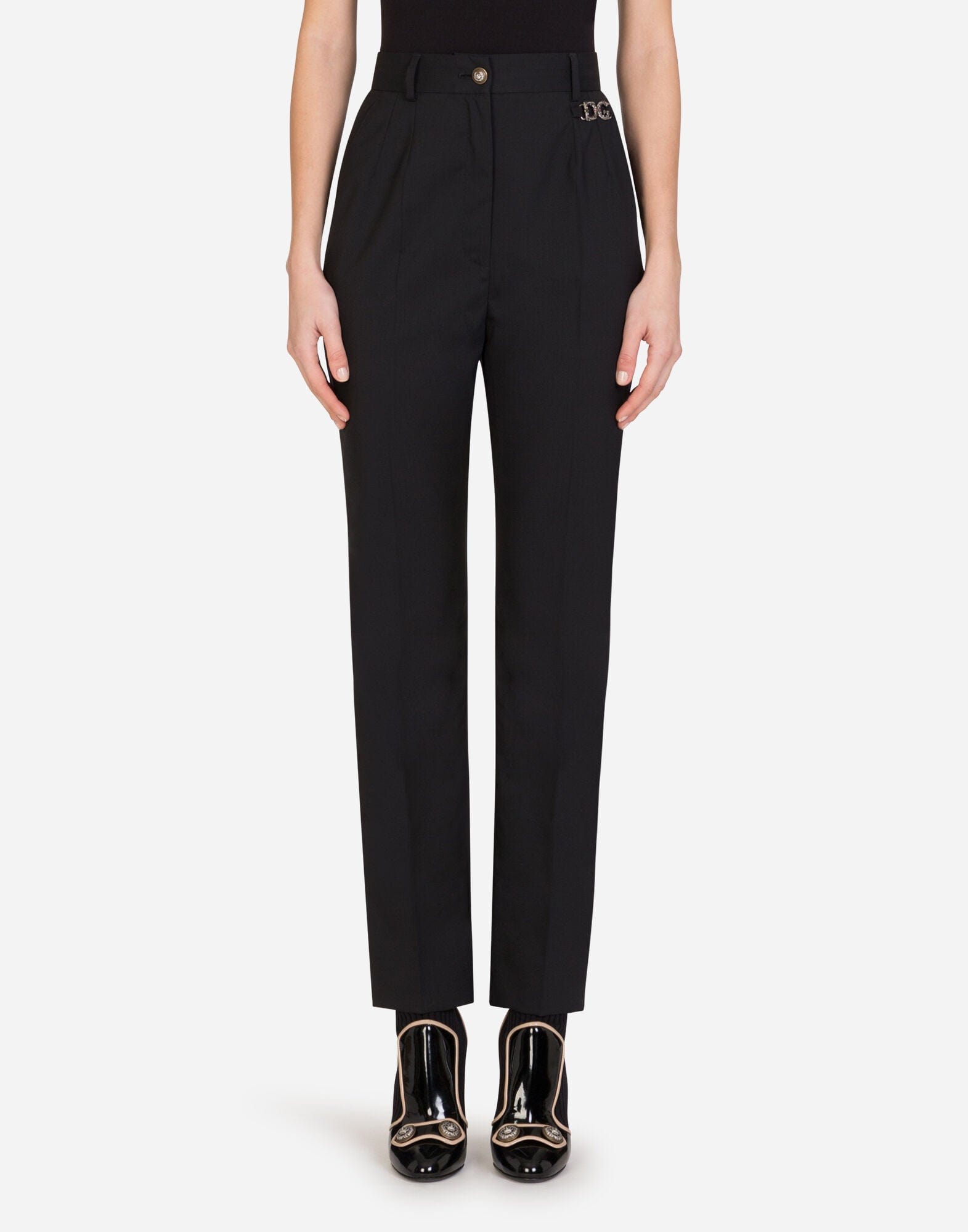 Dolce & Gabbana DG Detail Wool Pants