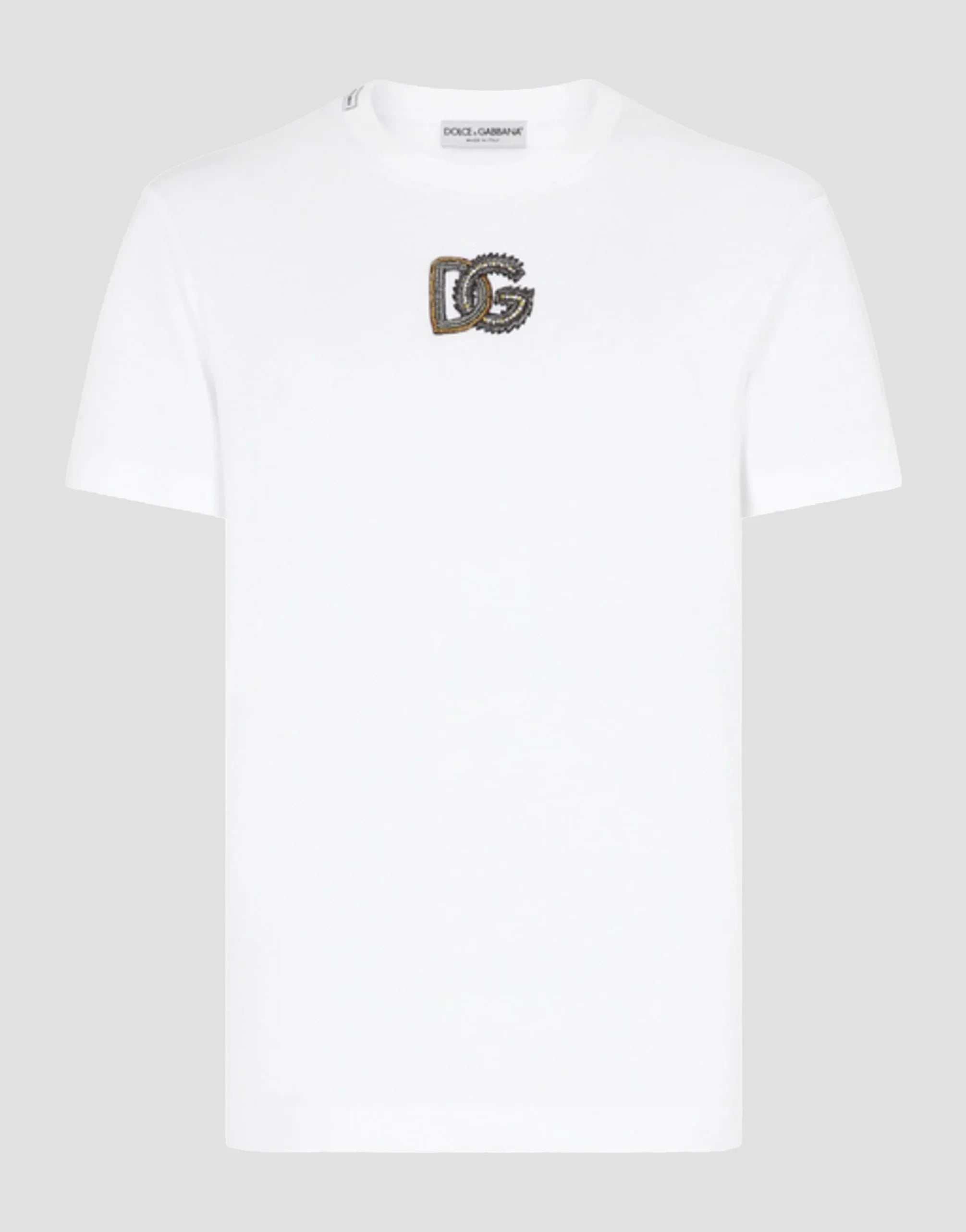 Dolce & Gabbana DG Embellished Cotton T-Shirt
