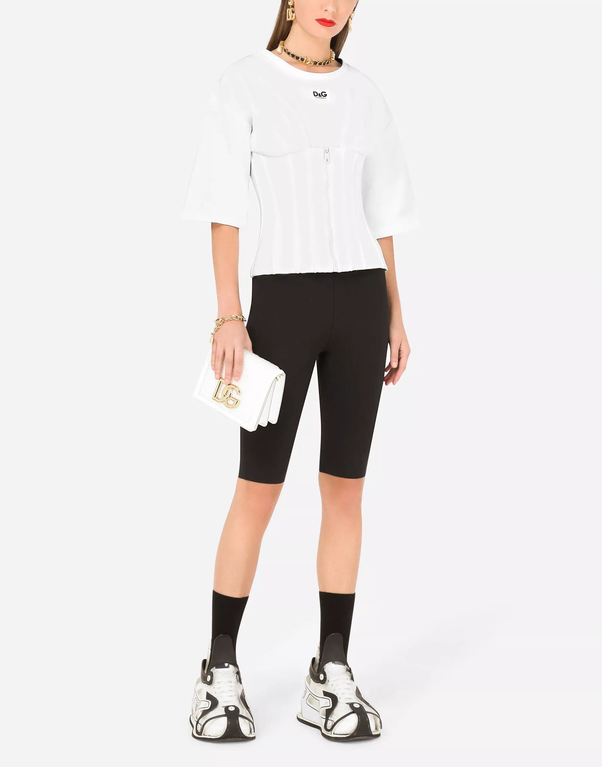 Dolce & Gabbana DG Embellishment Bustier T-Shirt