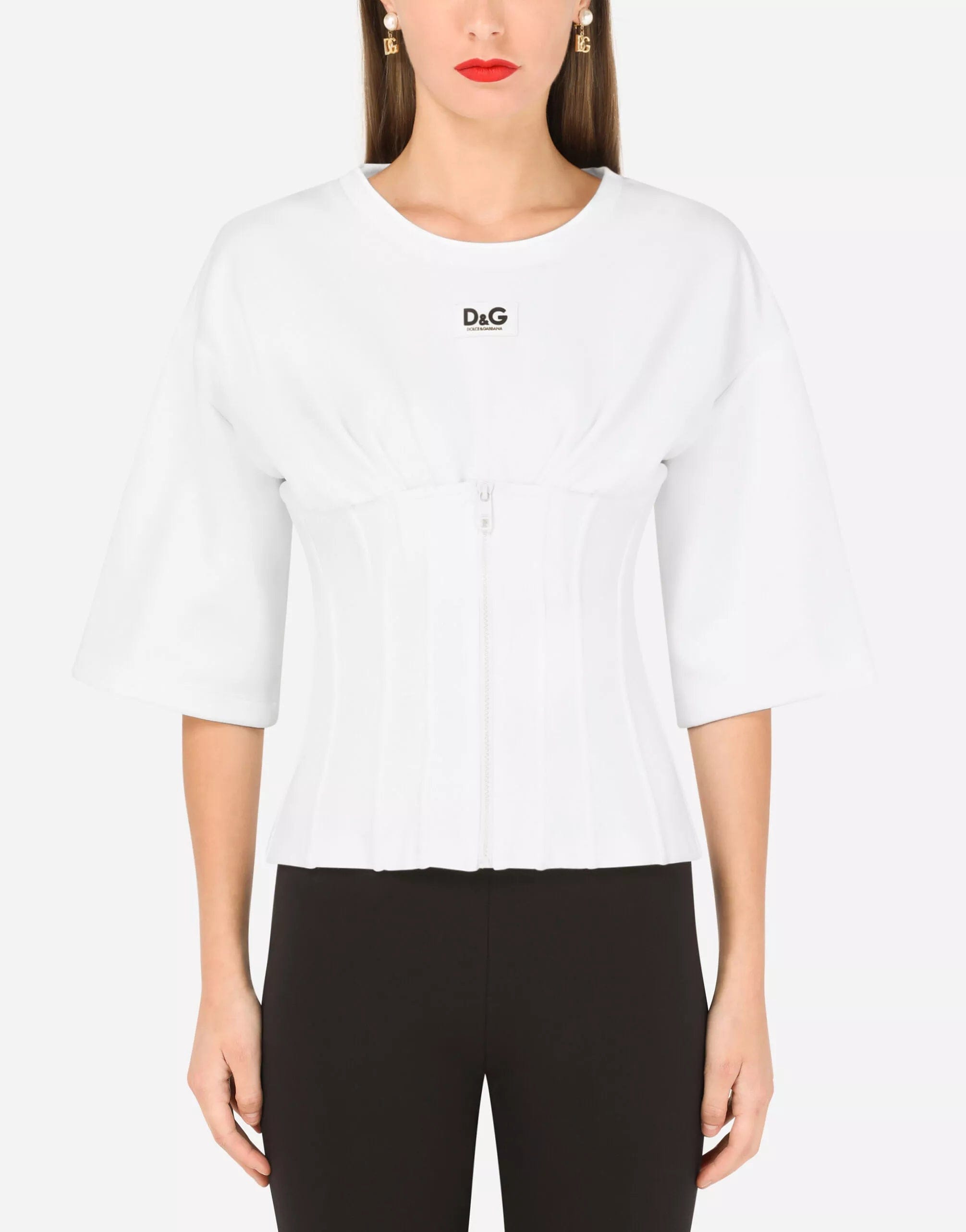 Dolce & Gabbana DG Embellishment Bustier T-Shirt