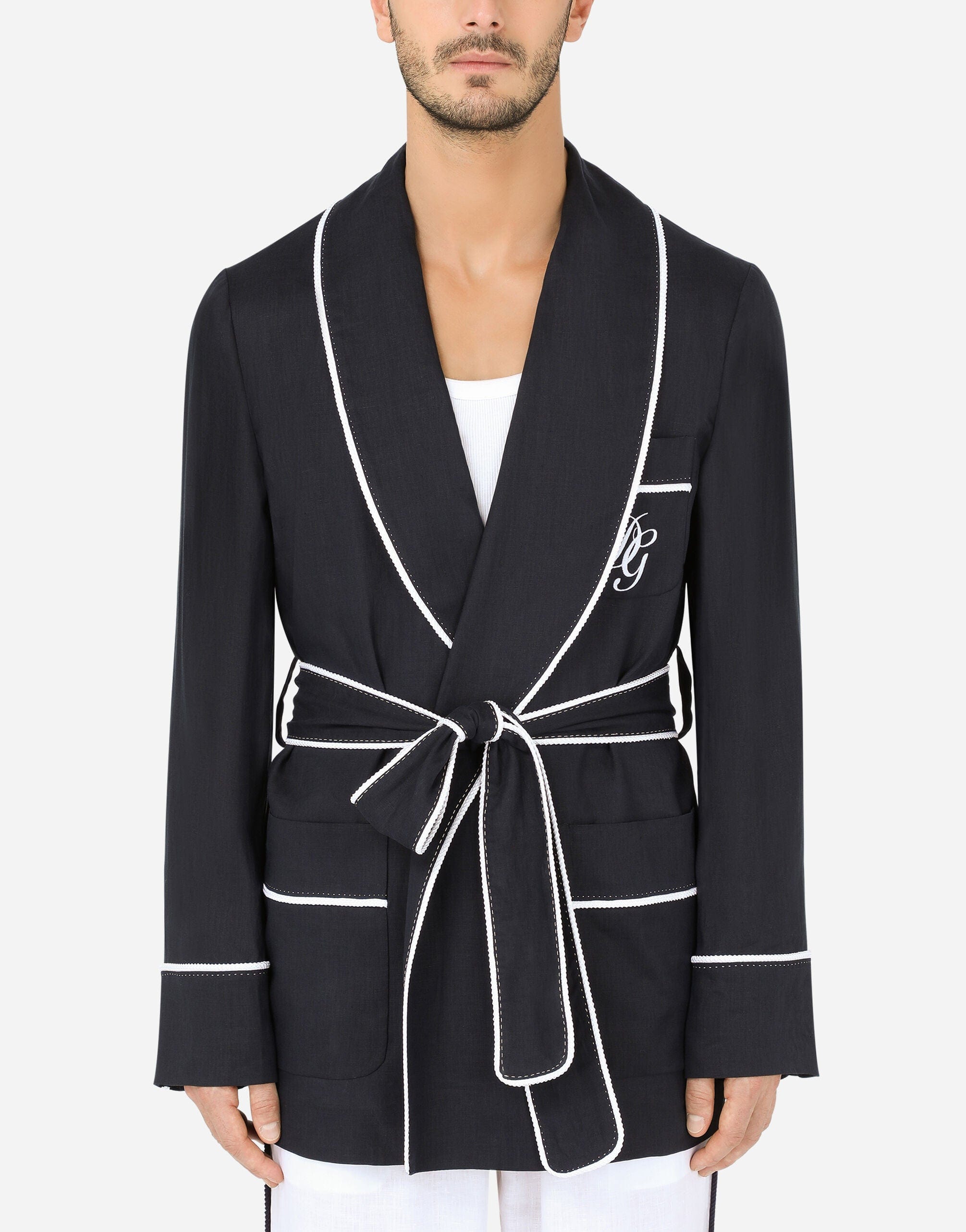 Dolce & Gabbana DG Embroidery Short Robe