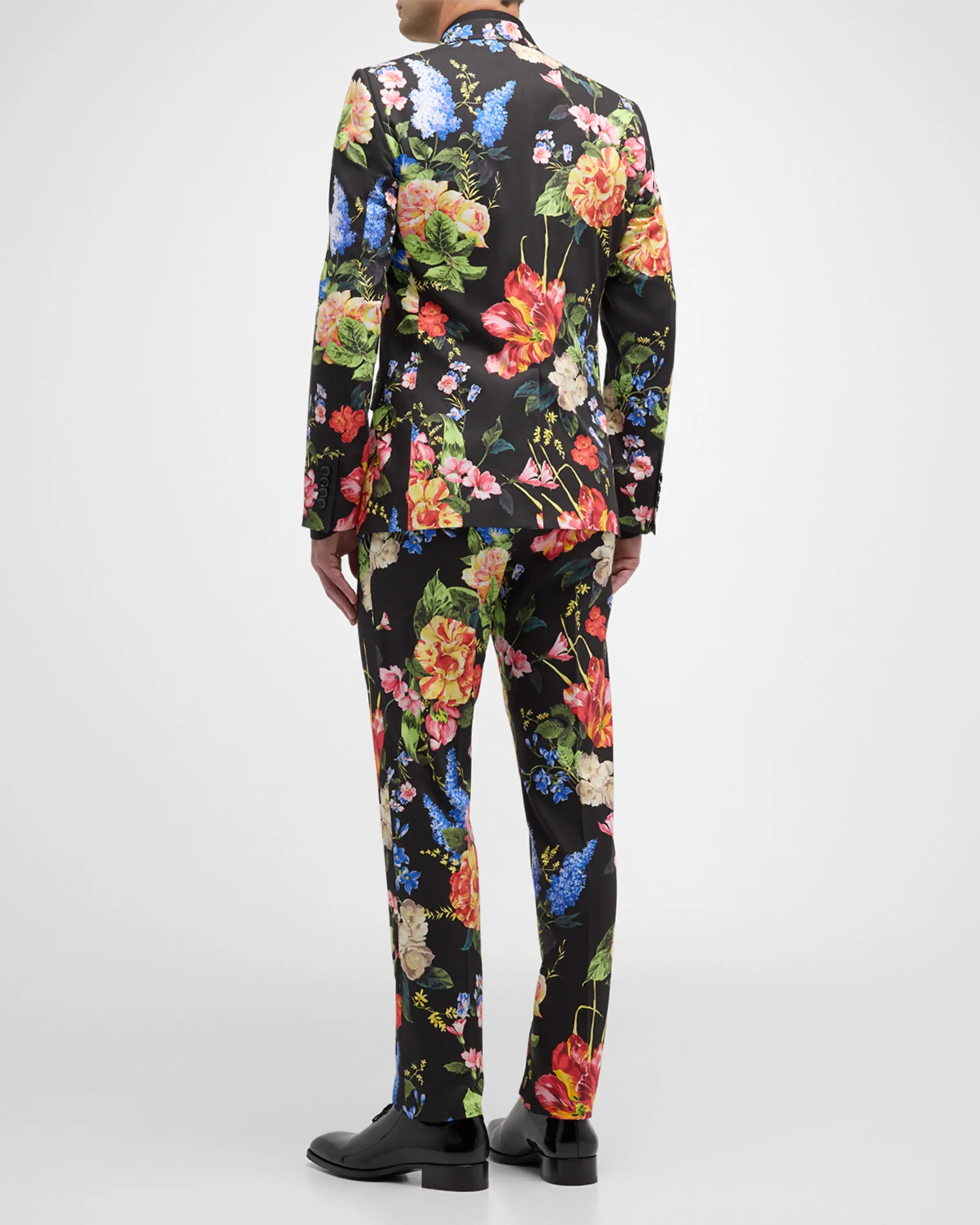 Dolce & Gabbana DG 花卉棉华达呢两件套西装