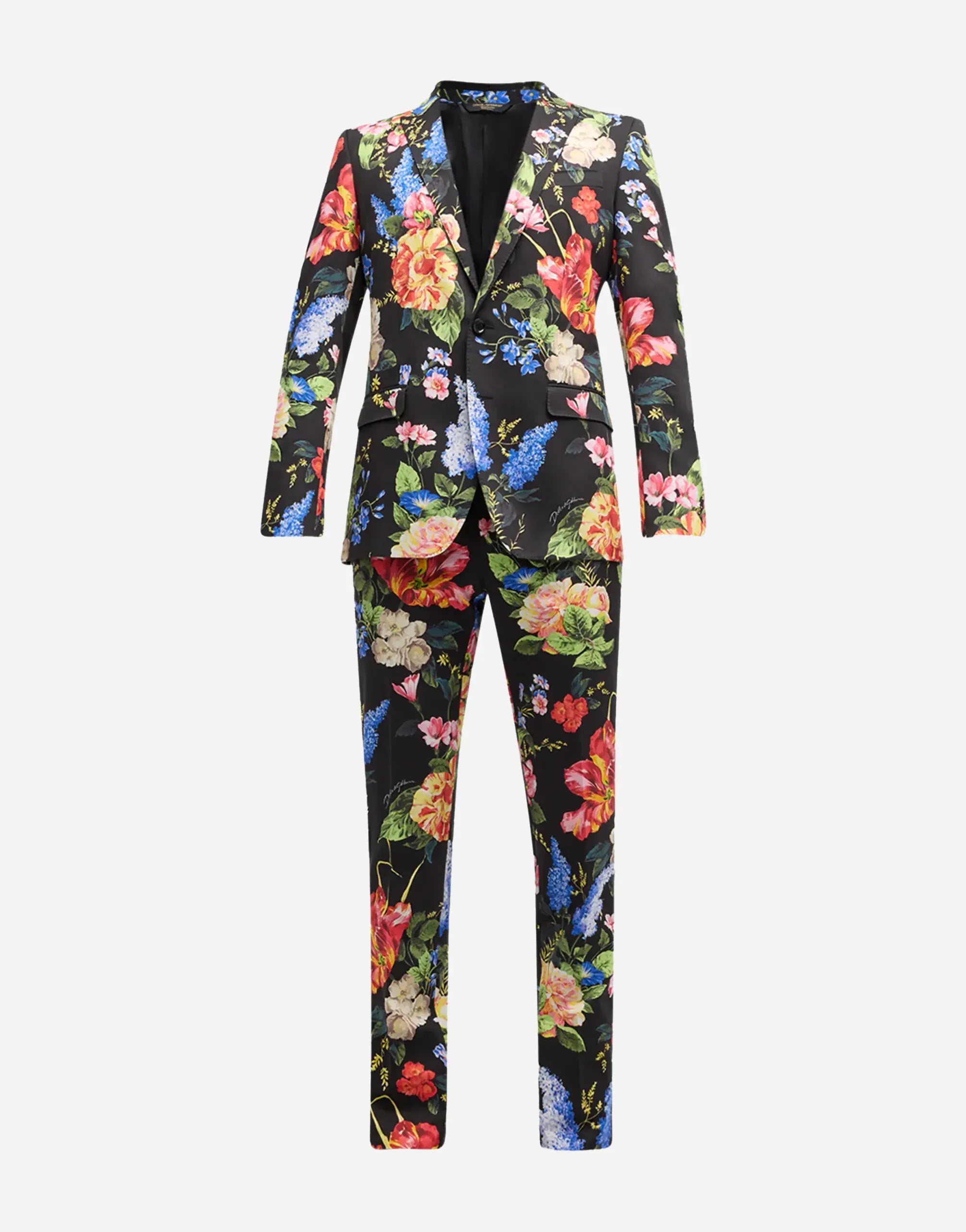 Dolce & Gabbana DG 花卉棉华达呢两件套西装