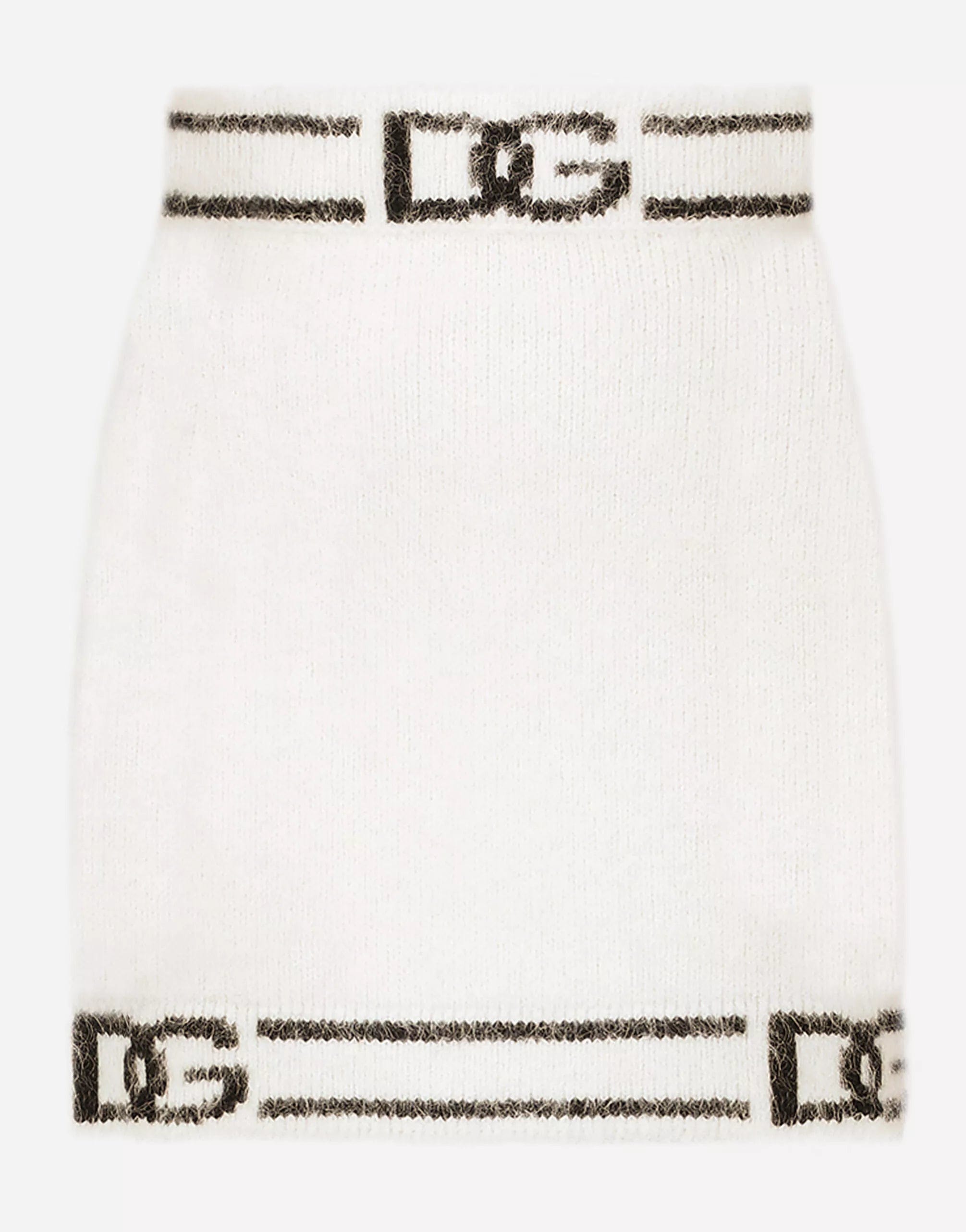 Dolce & Gabbana DG Intarsia Knit Miniskirt