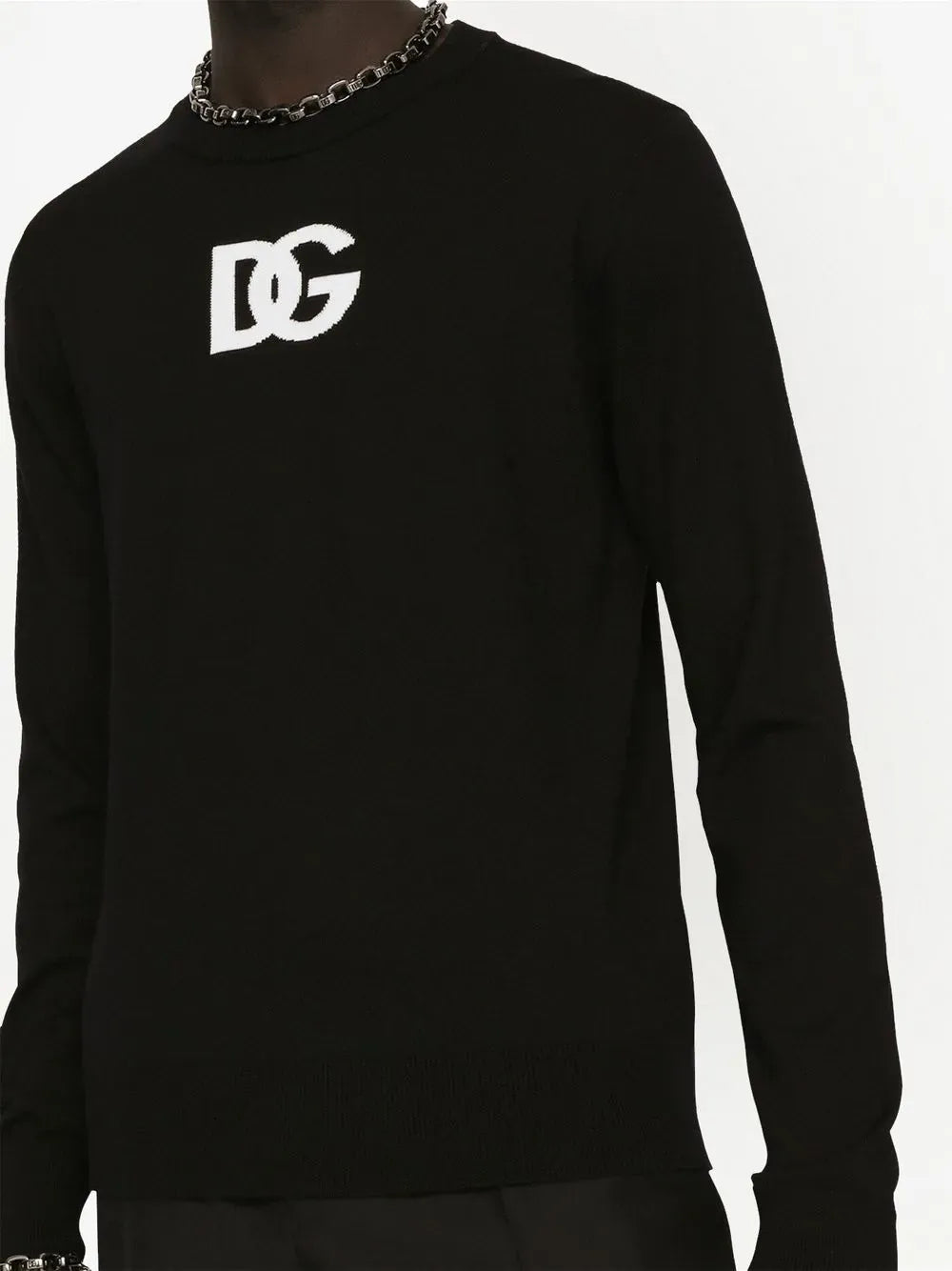 Dolce & Gabbana DG Intarsia-Knit Wool Sweater