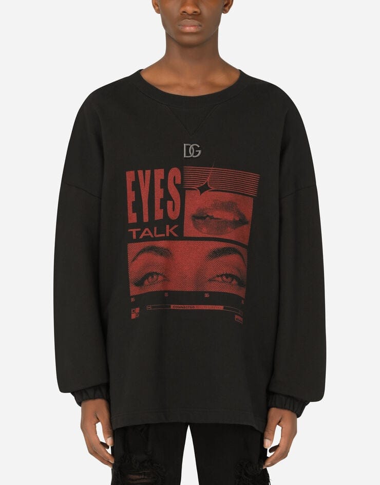 Dolce & Gabbana DG Logo And Print Sweatshirt