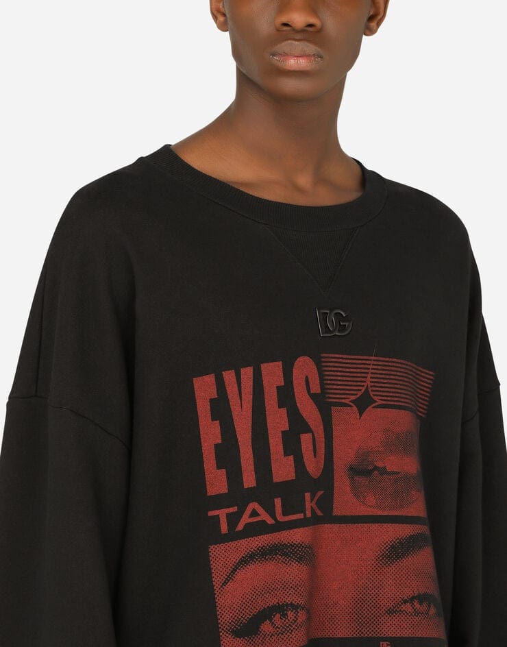 Dolce & Gabbana DG Logo And Print Sweatshirt