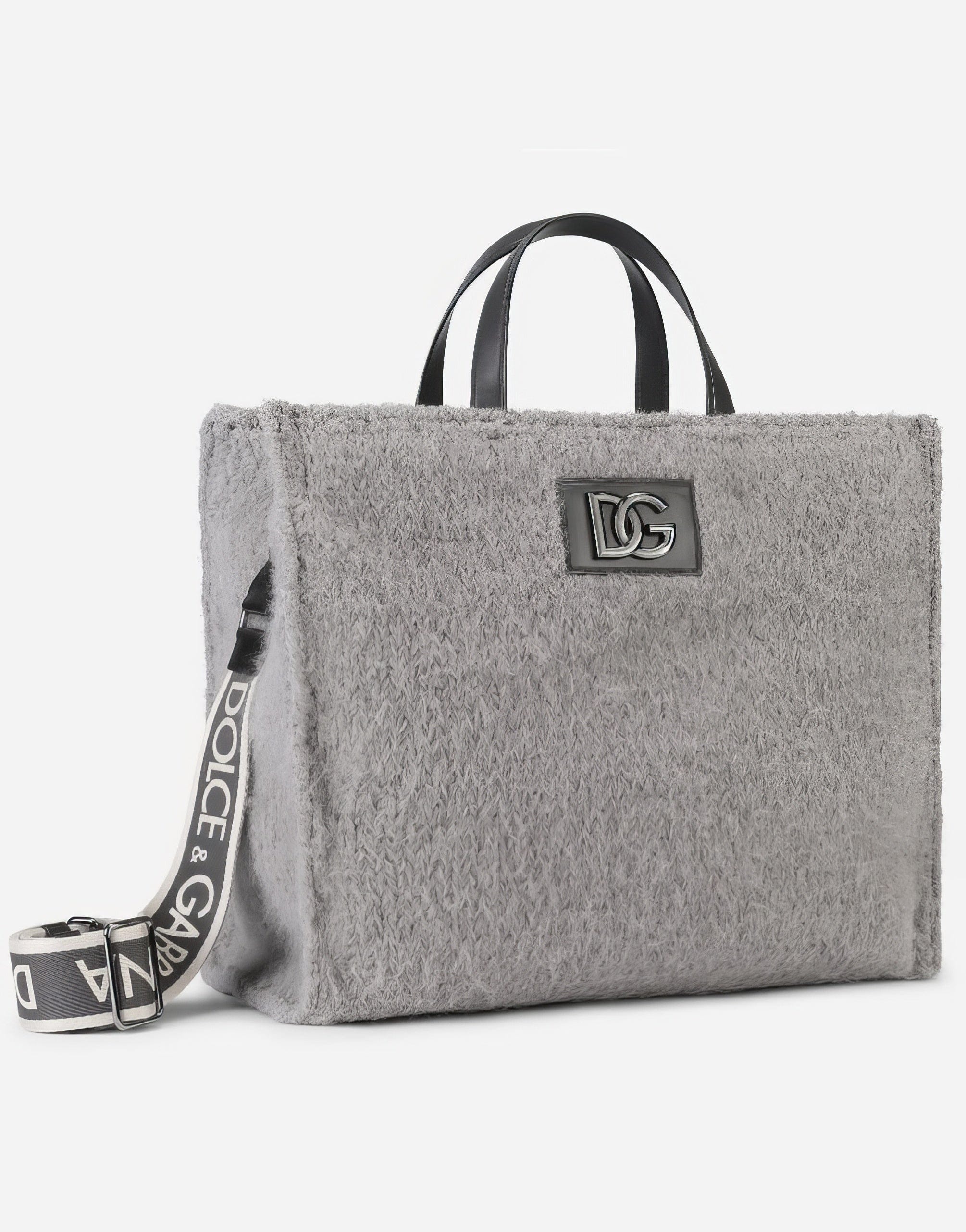 Dolce & Gabbana DG Logo Beatrice Knit Tote Bag