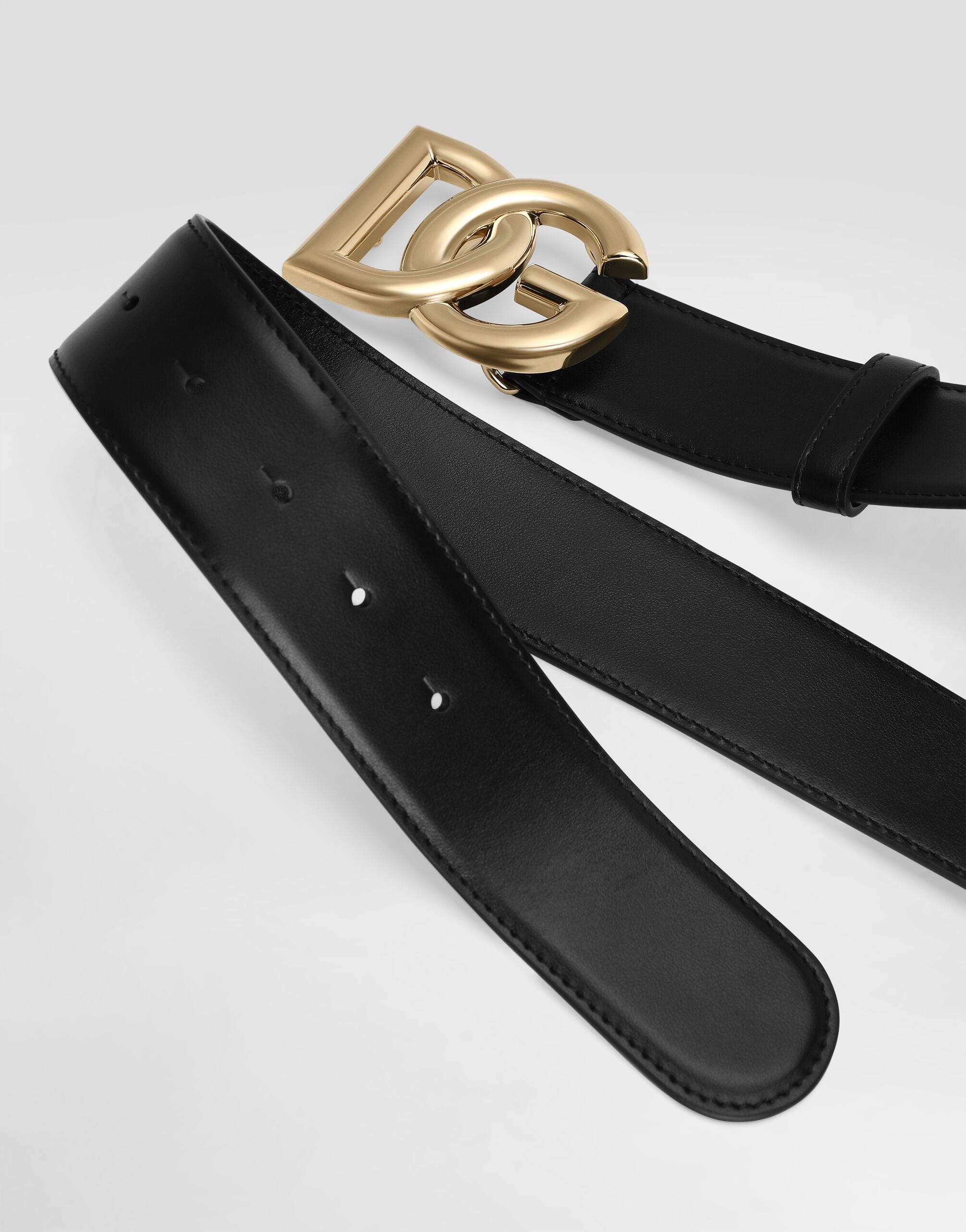 Dolce & Gabbana DG Logo Calfskin Belt