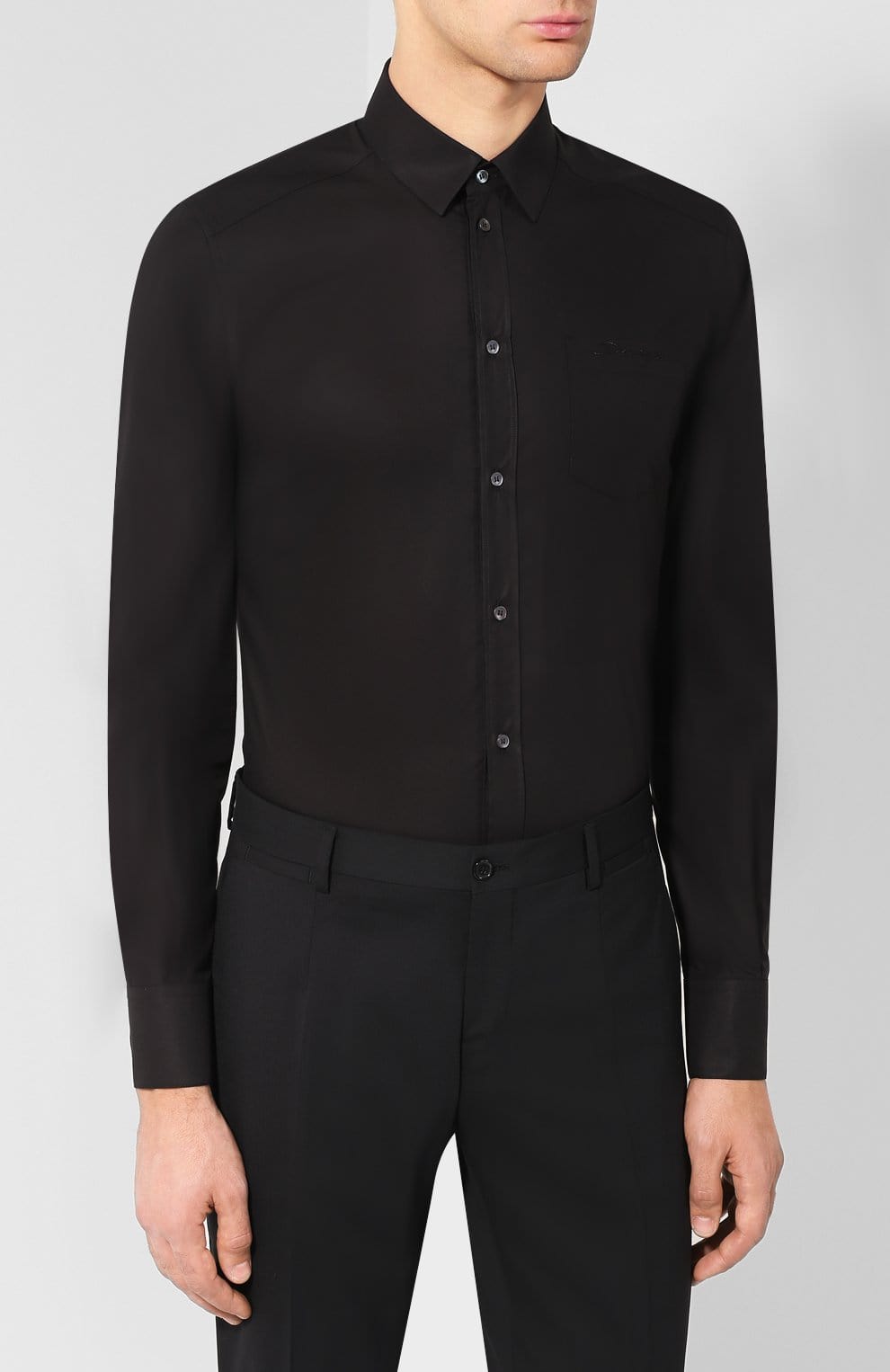 Dolce & Gabbana DG-Logo Embroidery Cotton Shirt