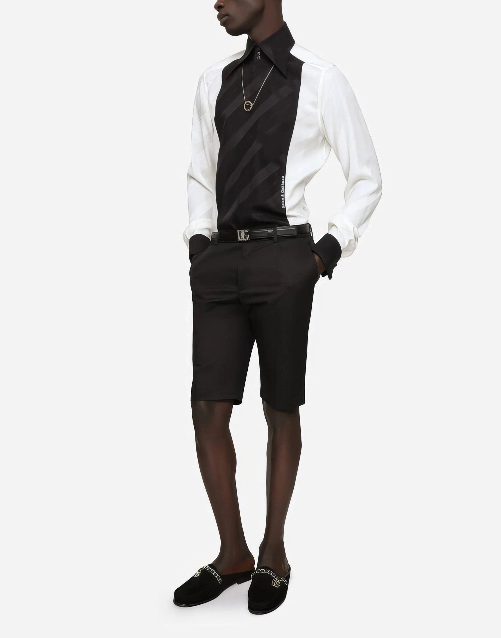 Dolce & Gabbana DG Logo Embroidery Cotton Shorts