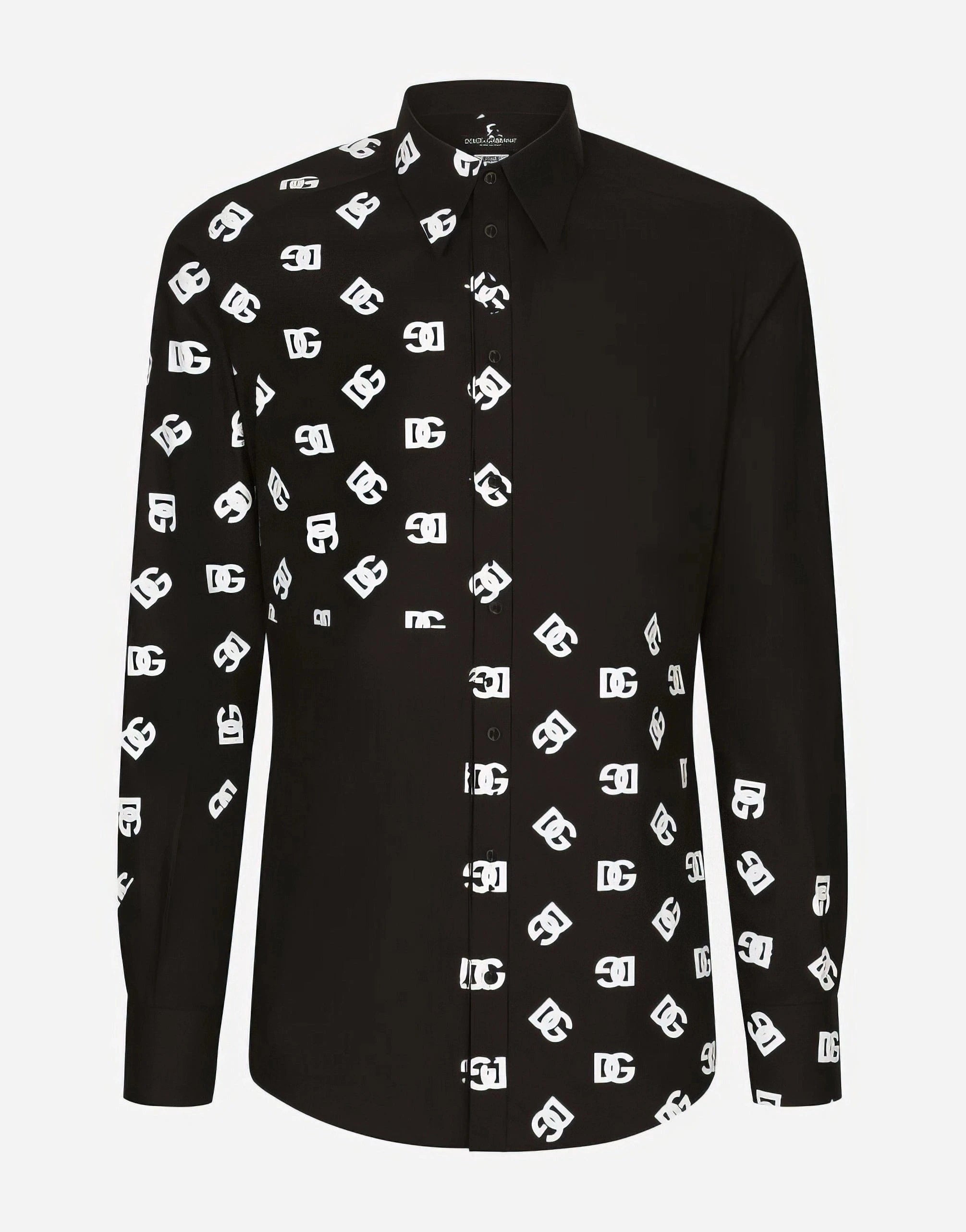 Dolce & Gabbana DG Logo Print Martini-Fit Shirt