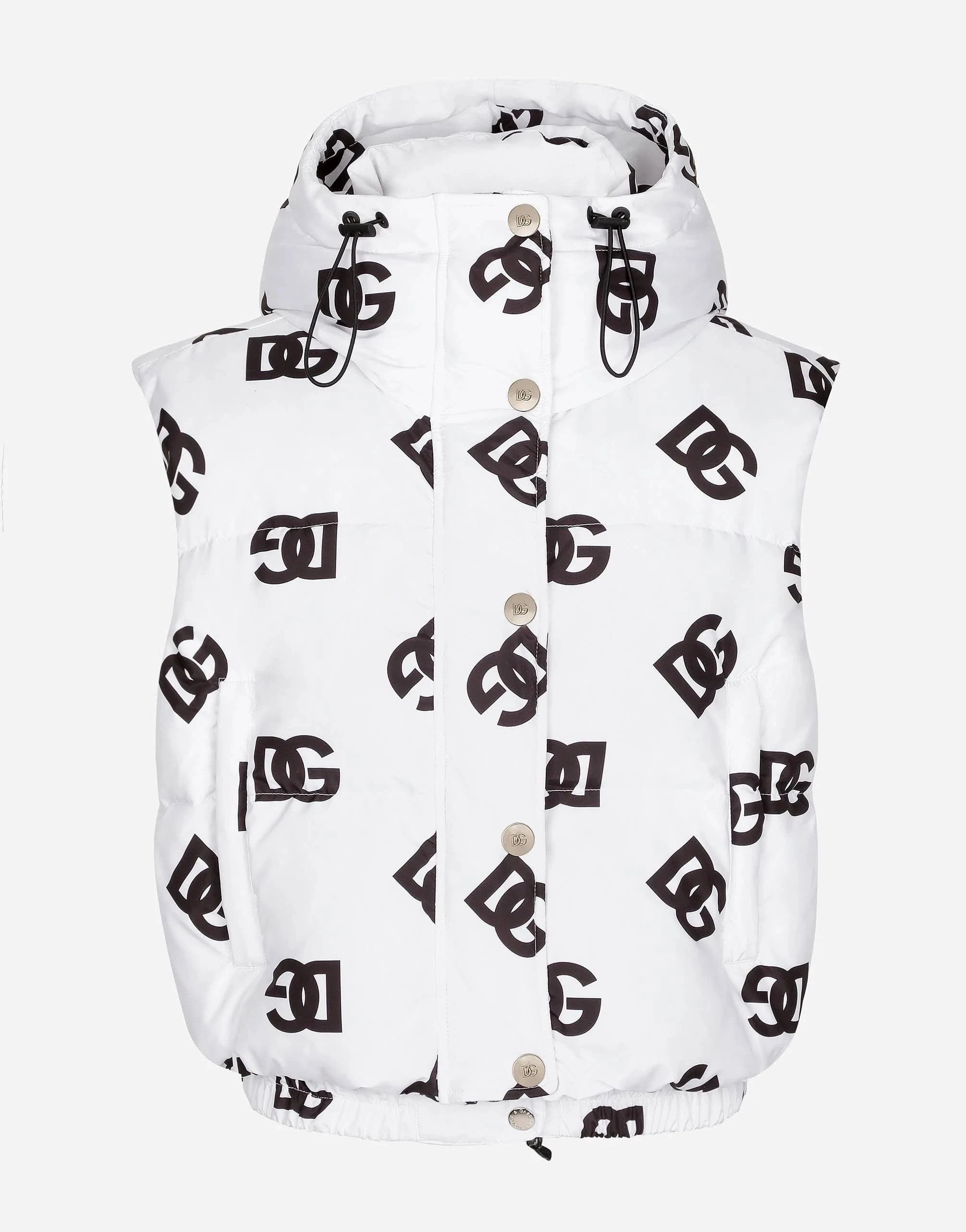 Dolce & Gabbana DG Logo-Print Puffer Vest