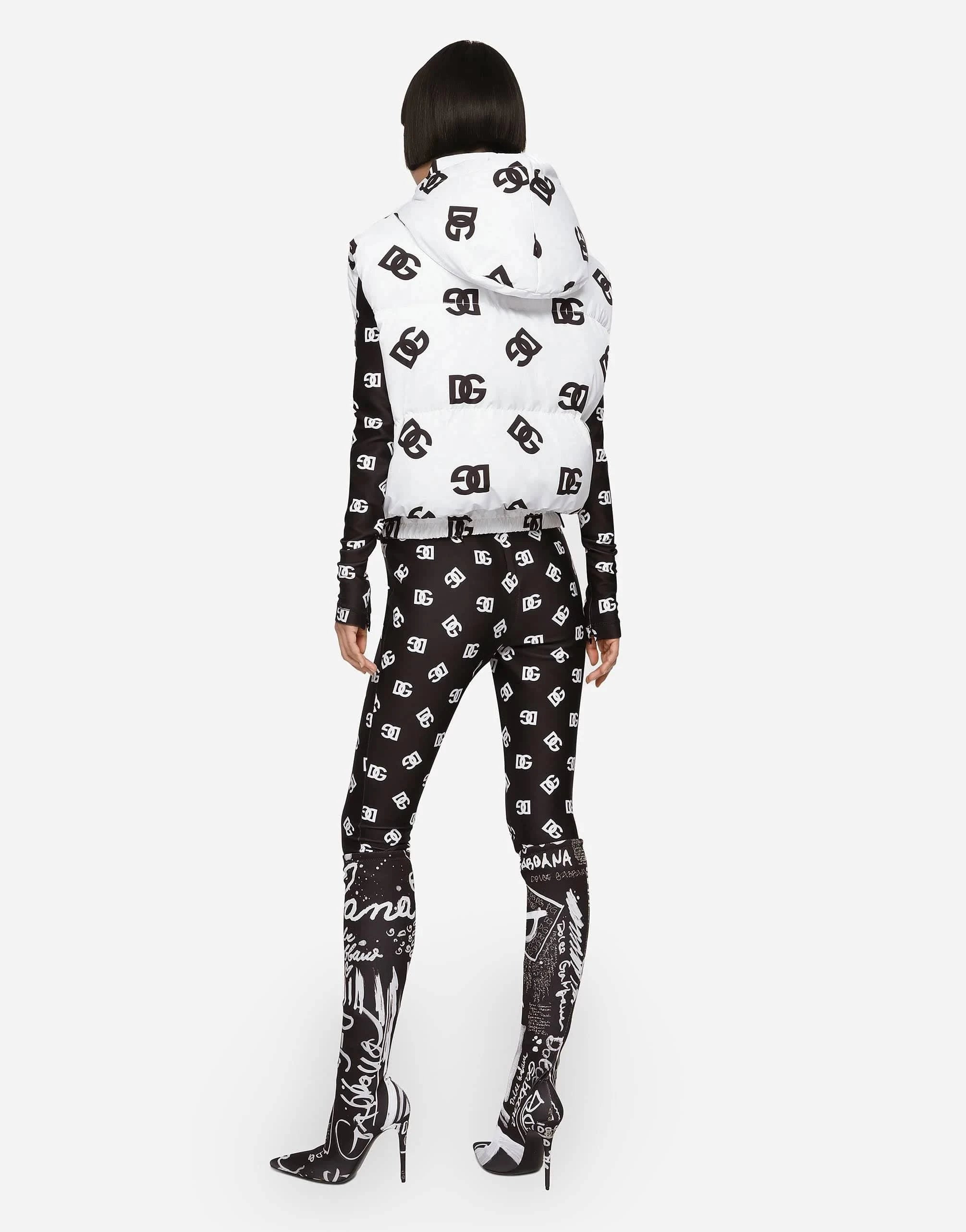 Dolce & Gabbana DG Logo-Print Puffer Vest
