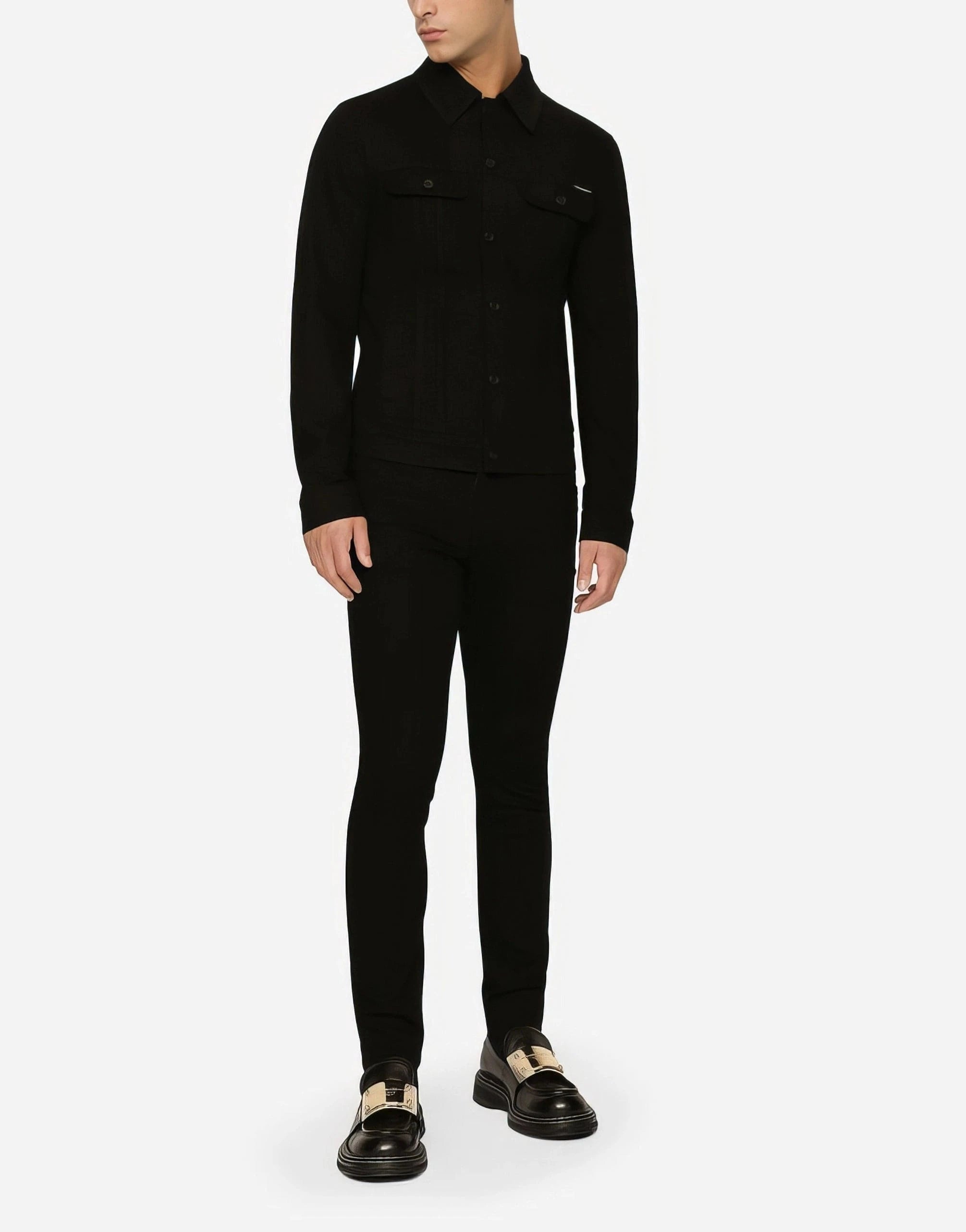 Dolce & Gabbana DG Logo Slim-Fit Stretch Jeans