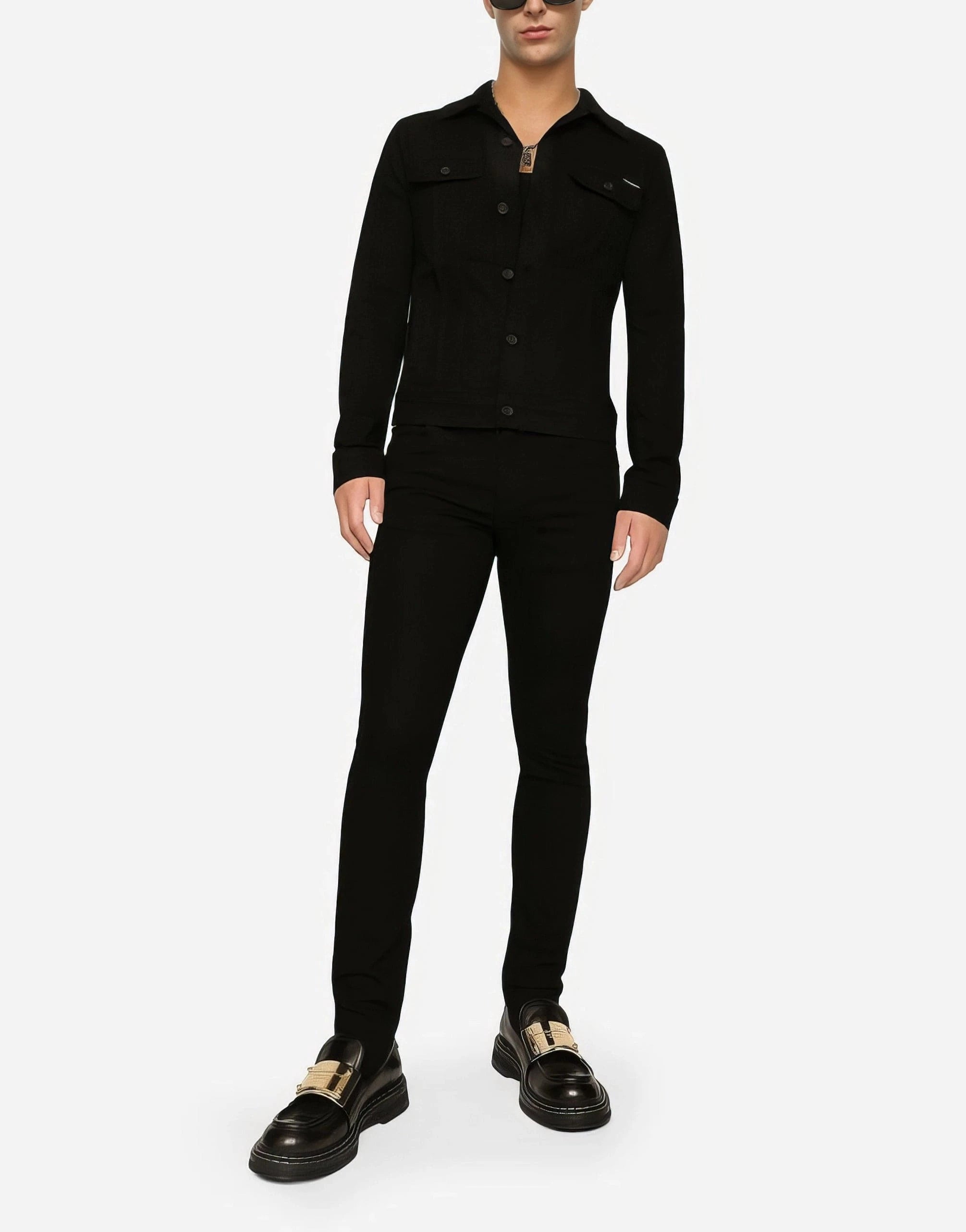 Dolce & Gabbana DG Logo Slim-Fit Stretch Jeans