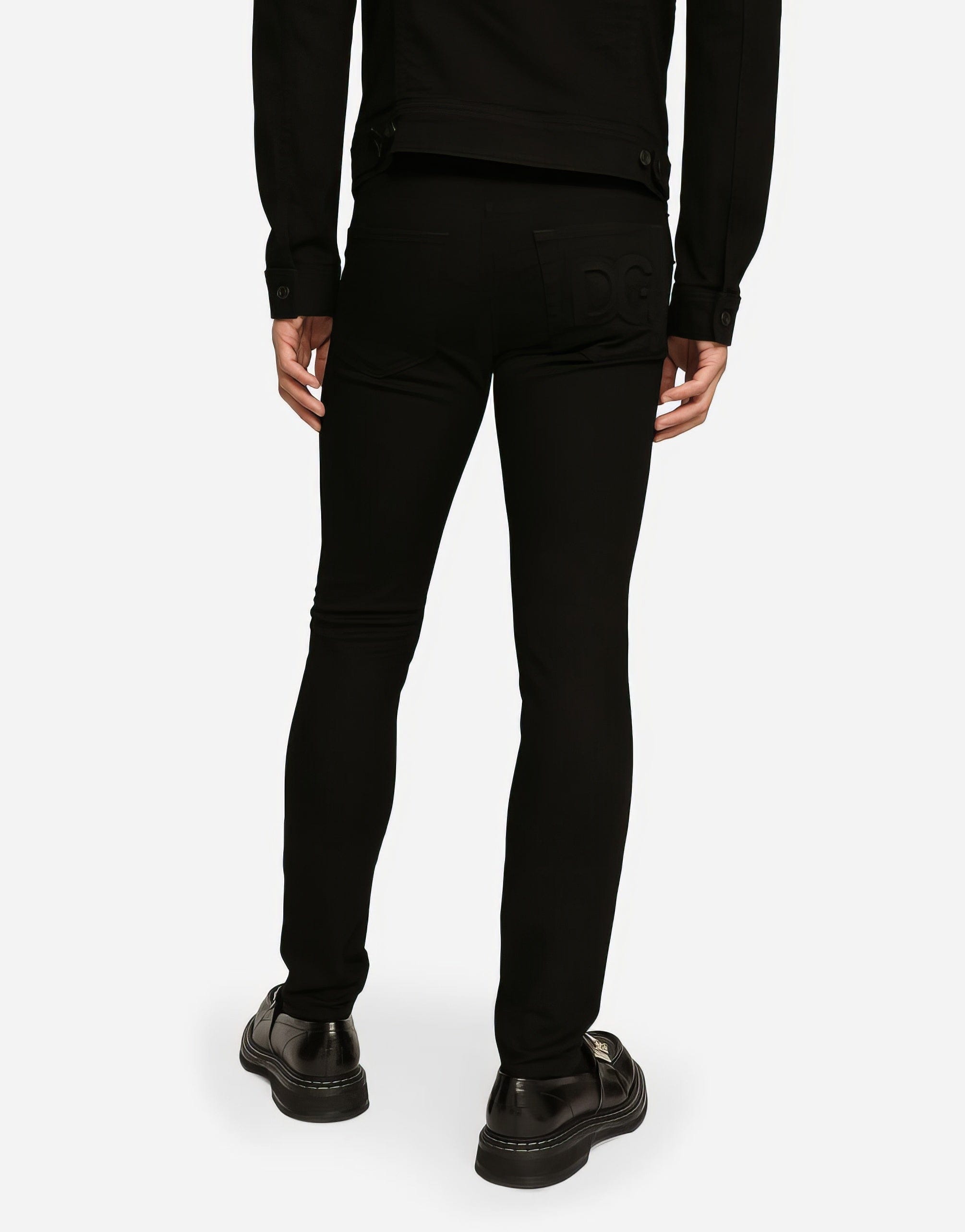 Dolce & Gabbana DG Logo Slim-Fit Stretch Jeans