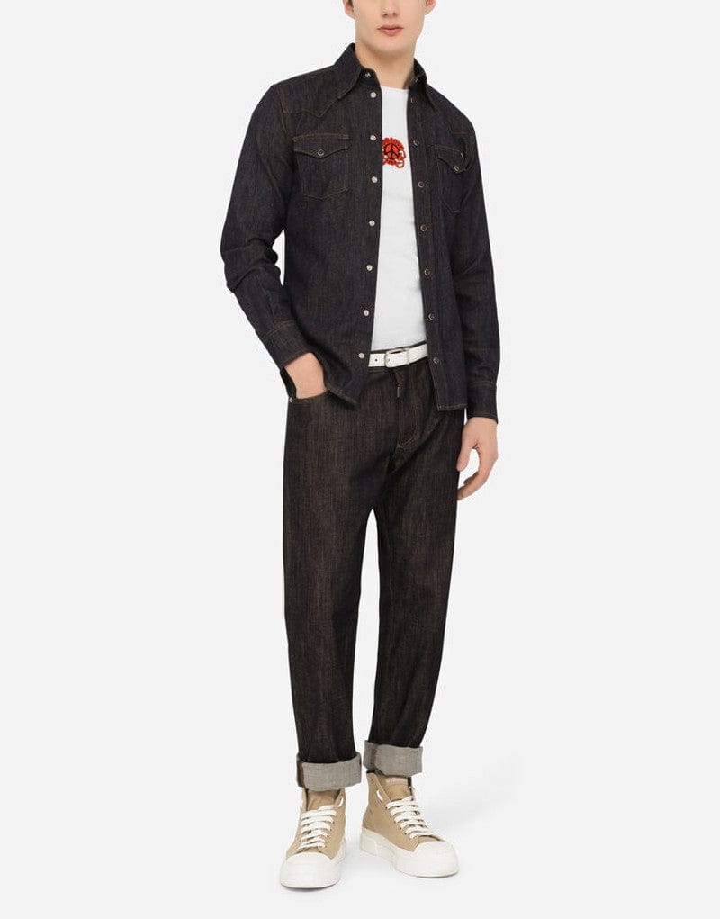 Dolce & Gabbana DG Love Patch Cotton T-Shirt