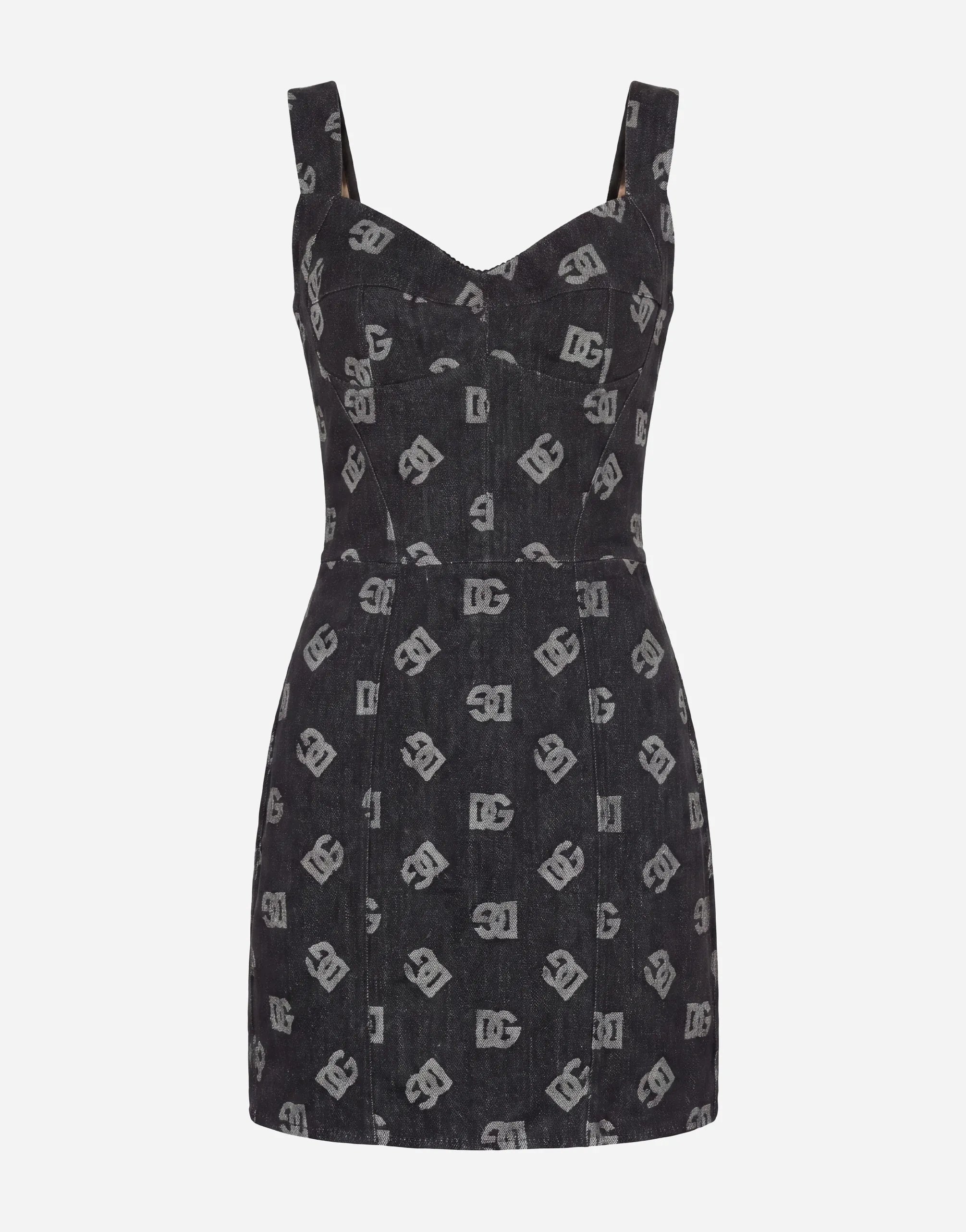 Dolce & Gabbana DG Monogram Denim Mini Dress