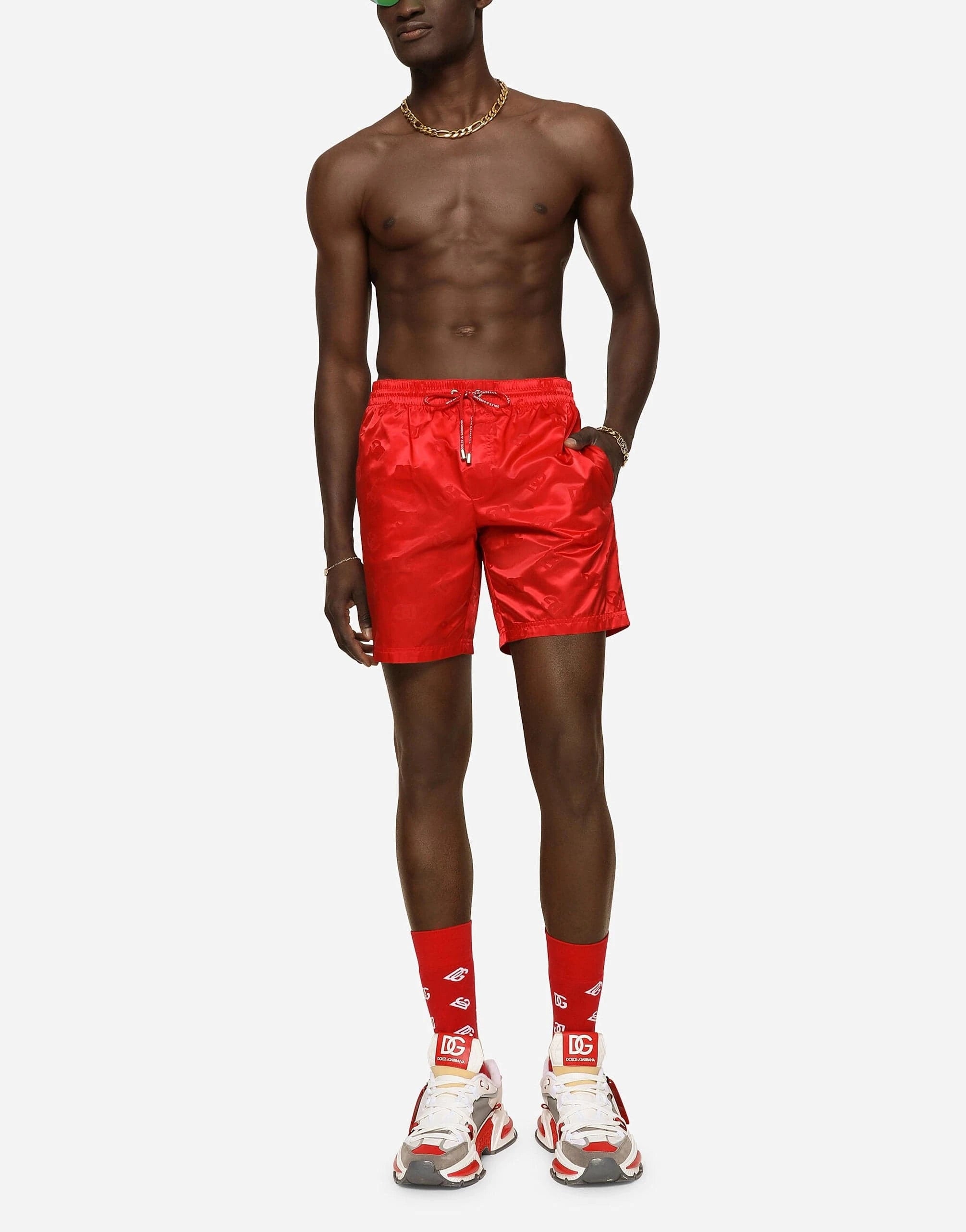 Dolce & Gabbana DG Monogram Jacquard Swim Trunks