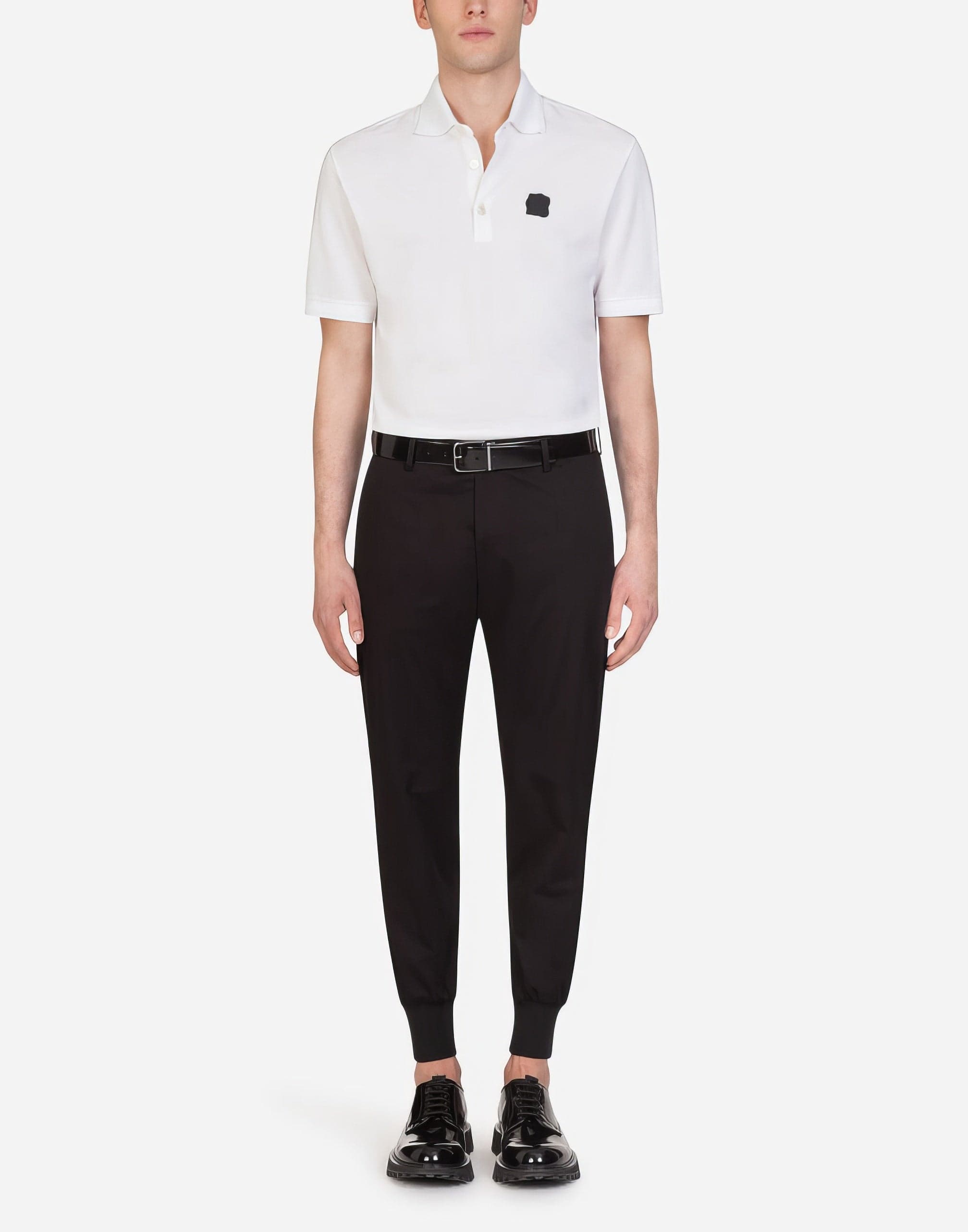 Dolce & Gabbana DG Patch Cotton Polo Shirt