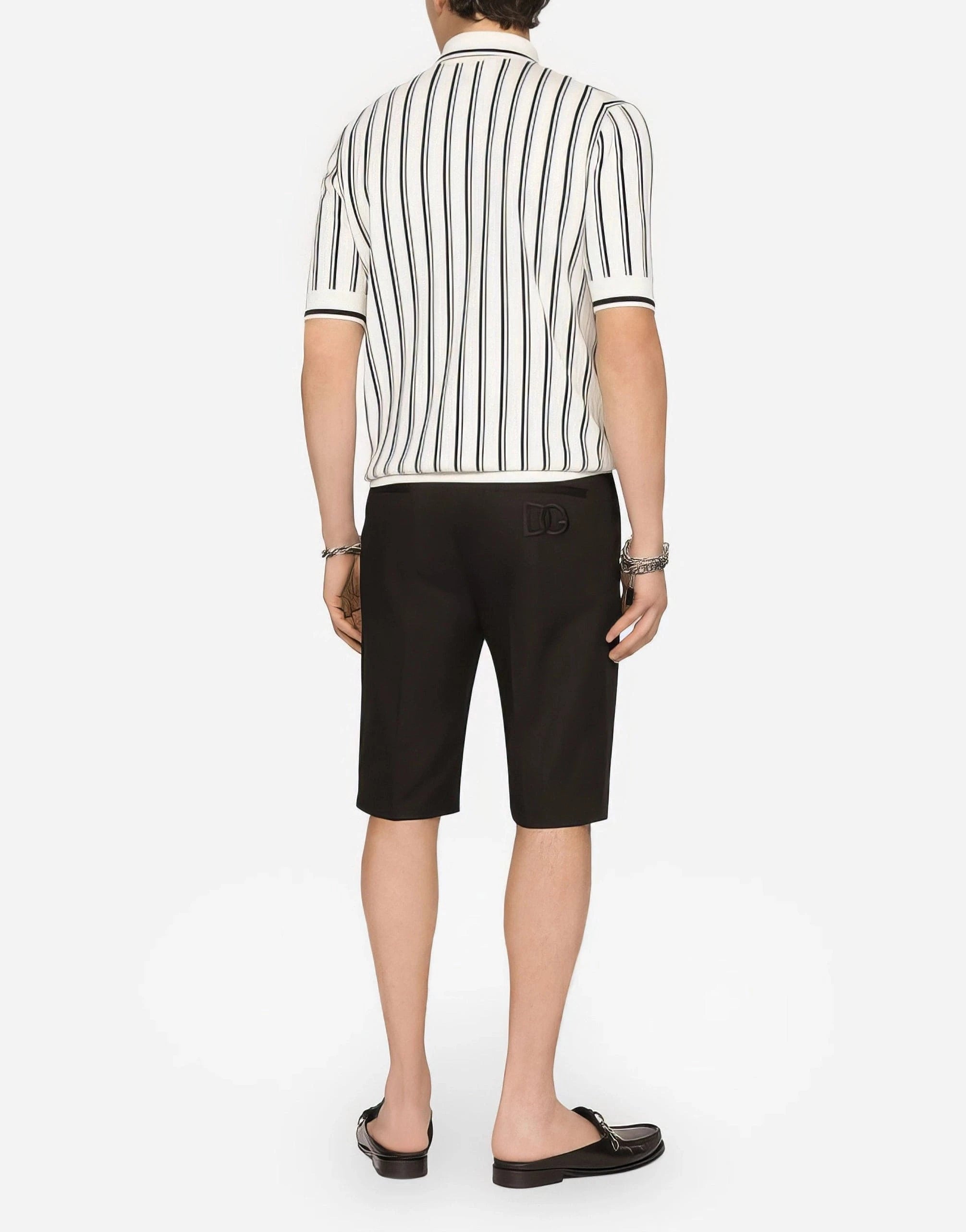 Dolce & Gabbana DG Patch Inlaid Silk Polo