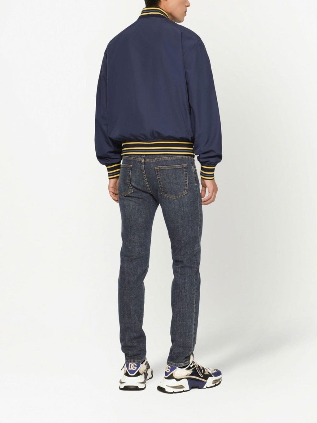 Dolce & Gabbana DG Patch Slim-Fit Stretch Denim Jeans