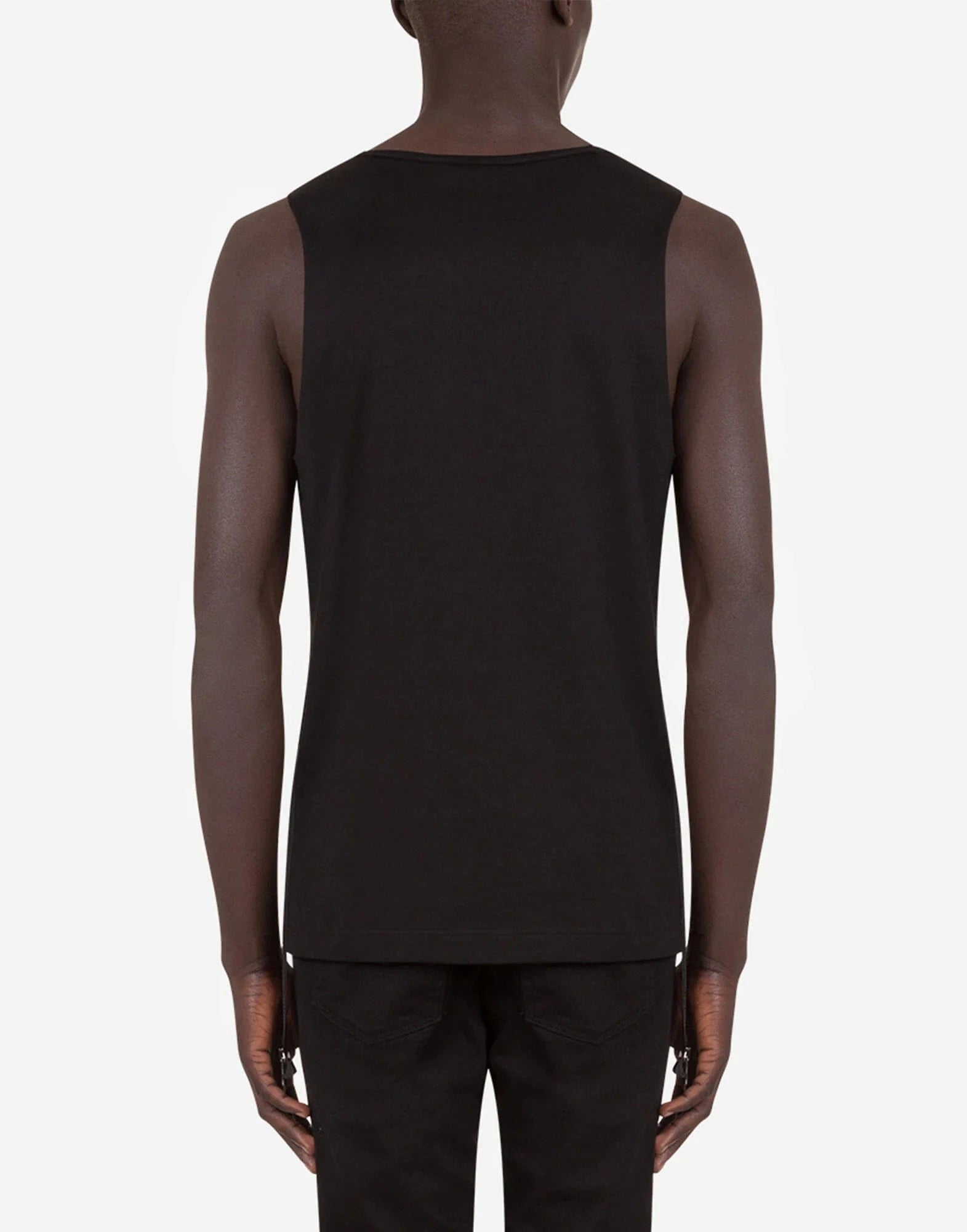 Dolce & Gabbana DG-Print And Zipper Sleeveless T-Shirt