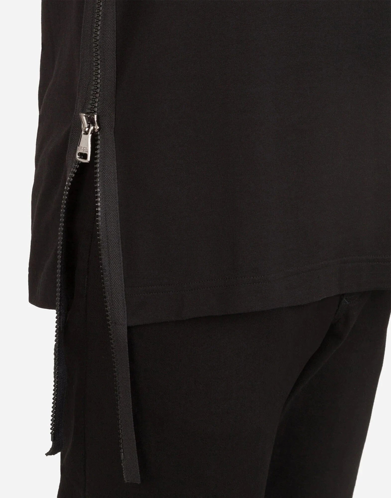 Dolce & Gabbana DG-Print And Zipper Sleeveless T-Shirt